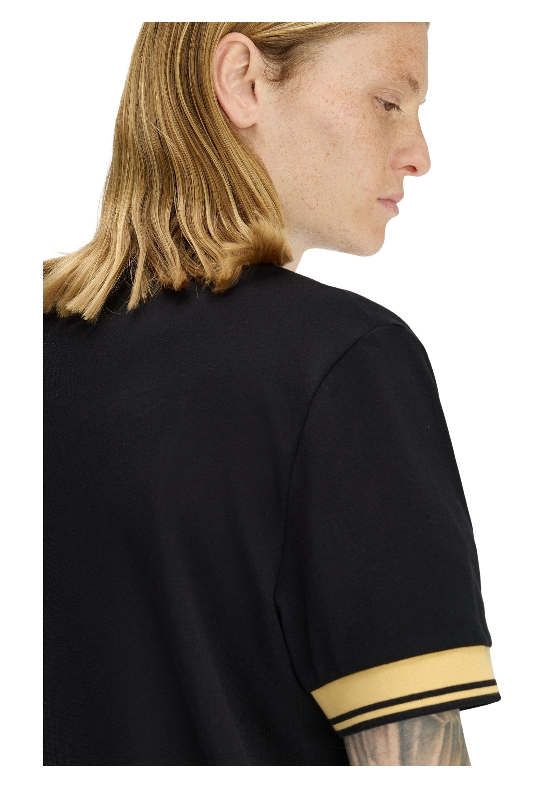 CAMISETA FRED PERRY MARINO TWIN TIPPED CUFF T-SHIRT