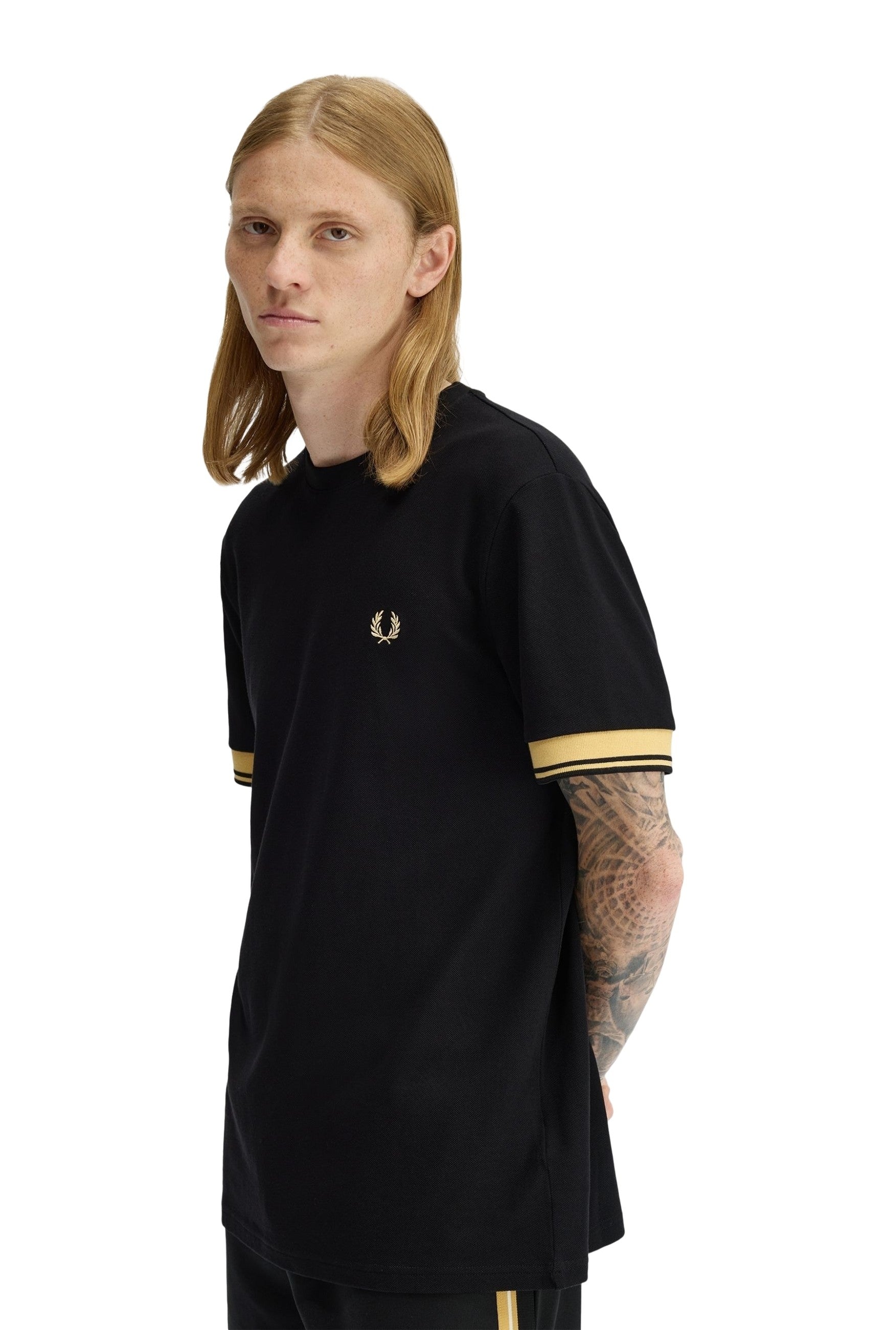 CAMISETA FRED PERRY MARINO TWIN TIPPED CUFF T-SHIRT