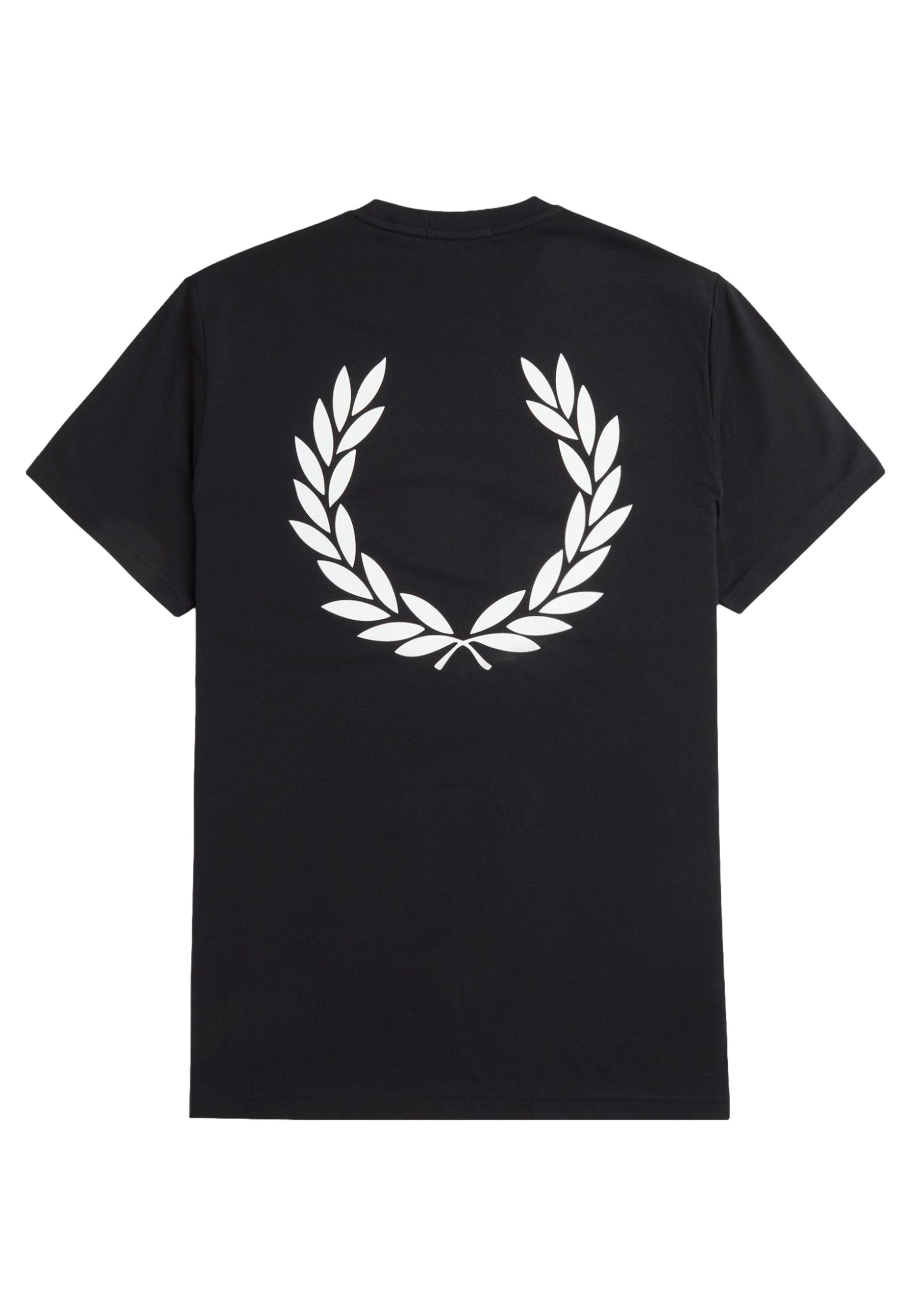 CAMISETA FRED PERRY NEGRA 102 REAR POWDER LAUREL GRAPHIC TEE