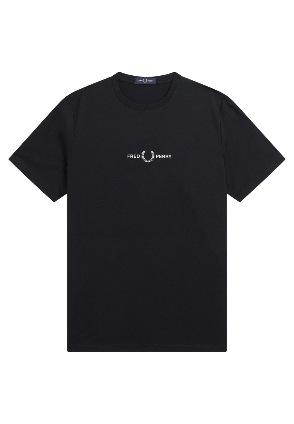 CAMISETA FRED PERRY NEGRA EMBROIDERED TEE - AREA ZERO