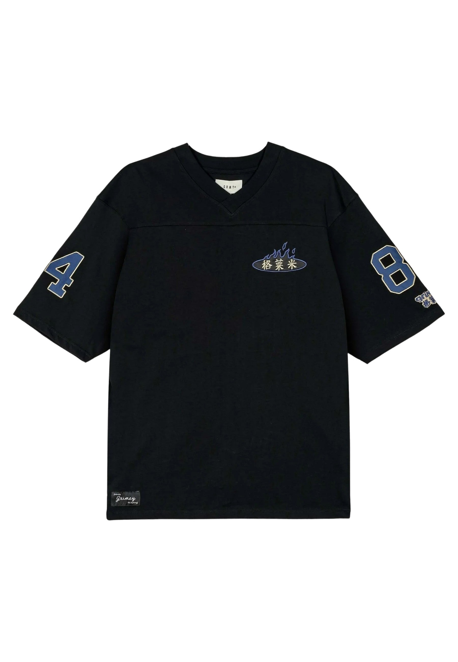 CAMISETA GRIMEY NEGRA CONCREAT JUNGLE V NECK OVERSIZED TEE