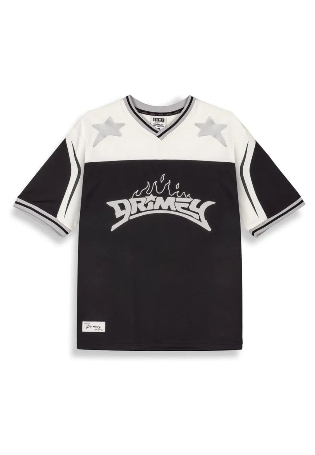 CAMISETA GRIMEY NEGRA INFAMOUS DEEPER V NECK OVERSIZED TEE - AREA ZERO