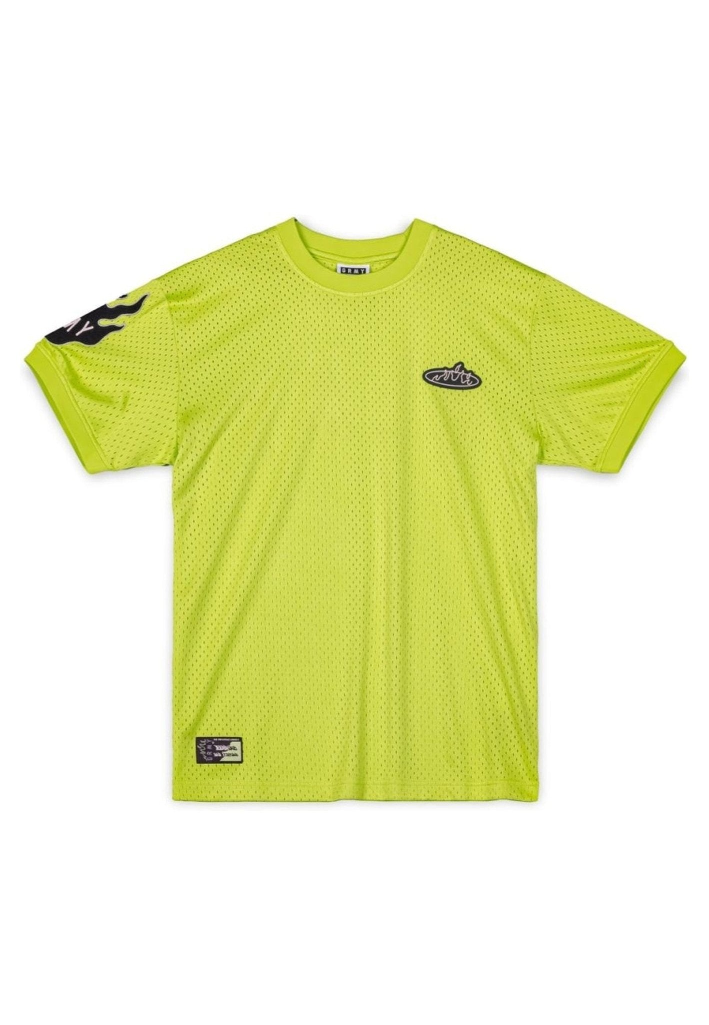 CAMISETA GRIMEY VERDE CLOVEN TONGUES MESH TEE FLUOR LIME - AREA ZERO