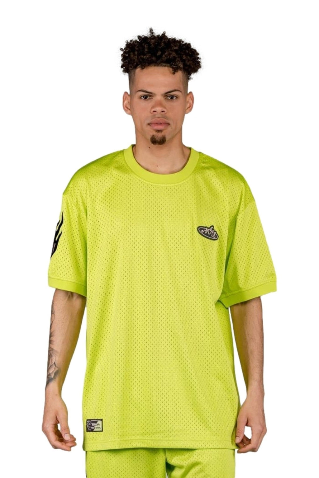 CAMISETA GRIMEY VERDE CLOVEN TONGUES MESH TEE FLUOR LIME - AREA ZERO