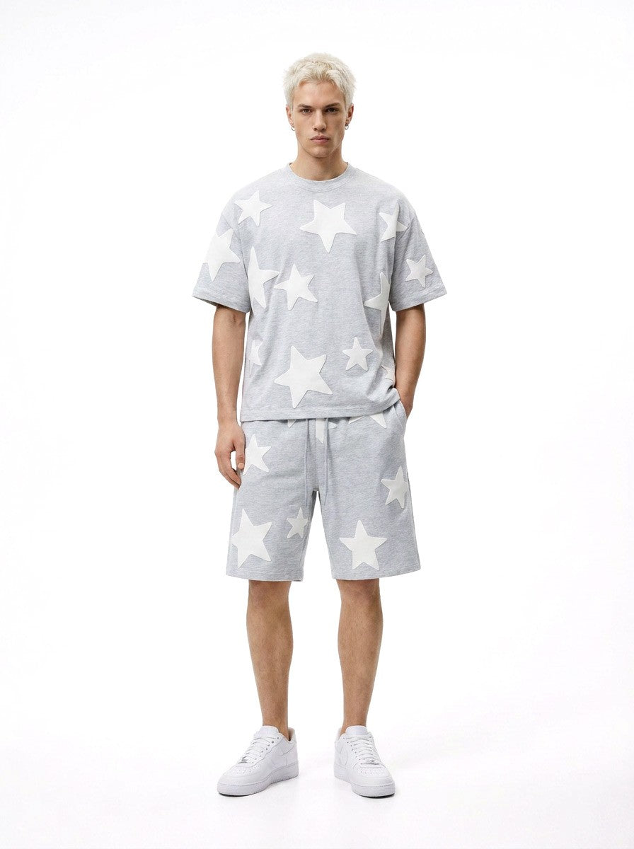 CAMISETA GRIS FALLING STARS OVERSIZED TEE