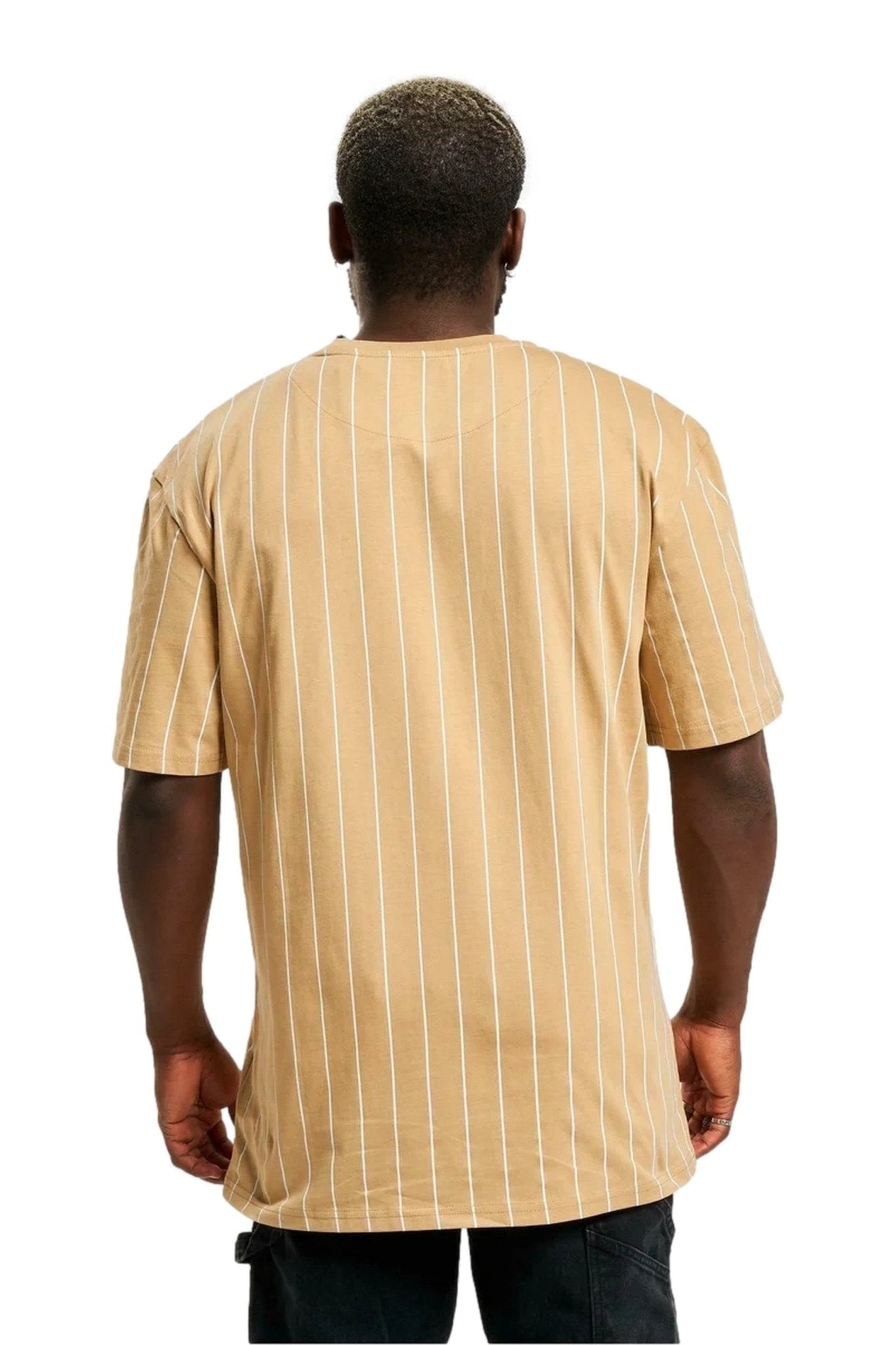 CAMISETA KARL KANI BEIGE PINSTRIPE TEE - AREA ZERO