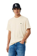 CAMISETA LACOSTE AMARILLA BASIC LOGO CREWNECK TEE