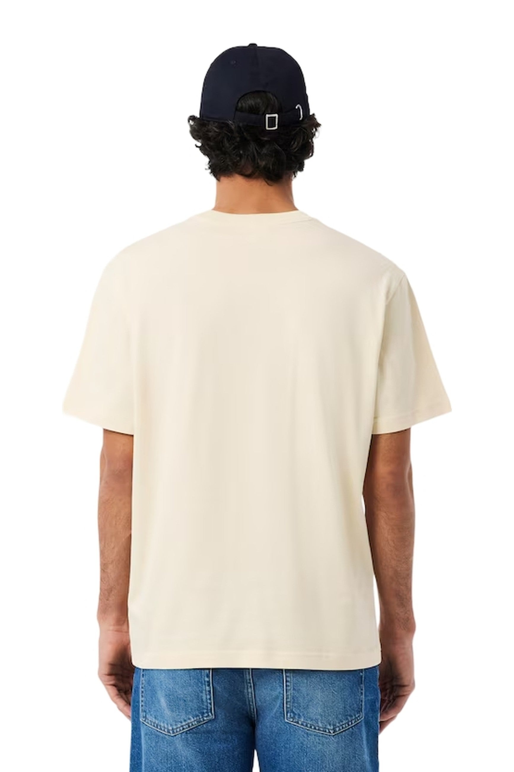 CAMISETA LACOSTE AMARILLA BASIC LOGO CREWNECK TEE