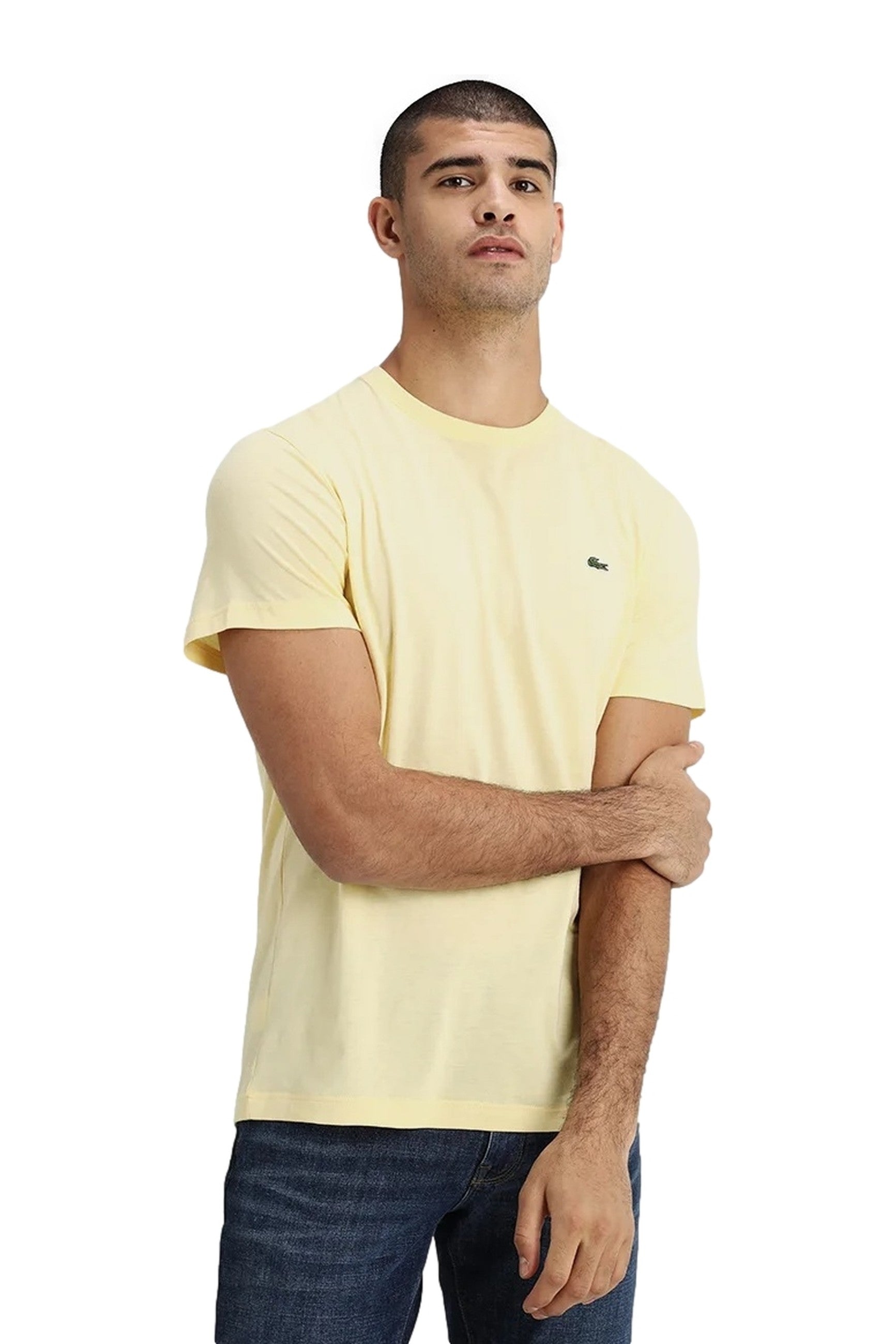 CAMISETA LACOSTE AMARILLA BASICA