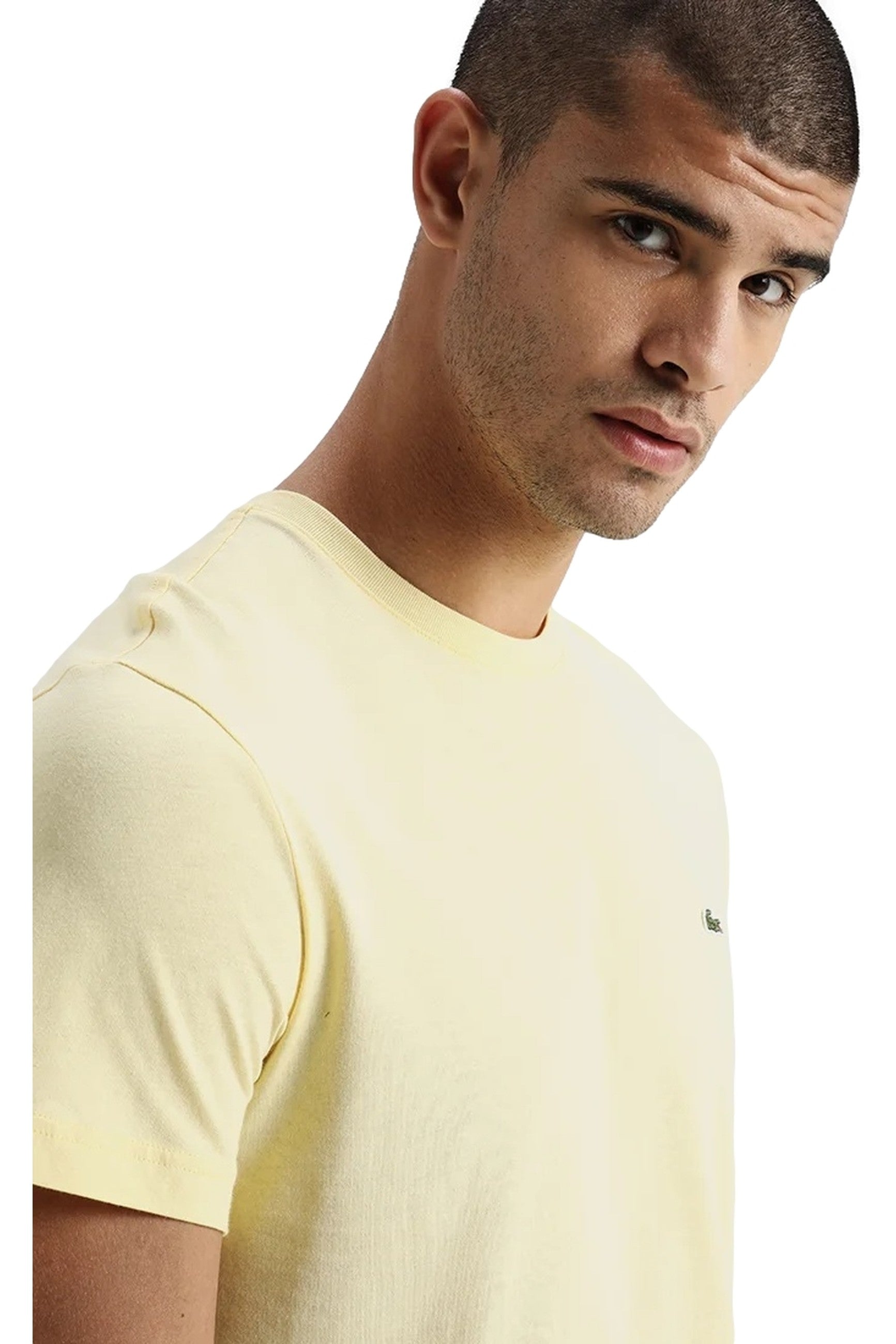 CAMISETA LACOSTE AMARILLA BASICA