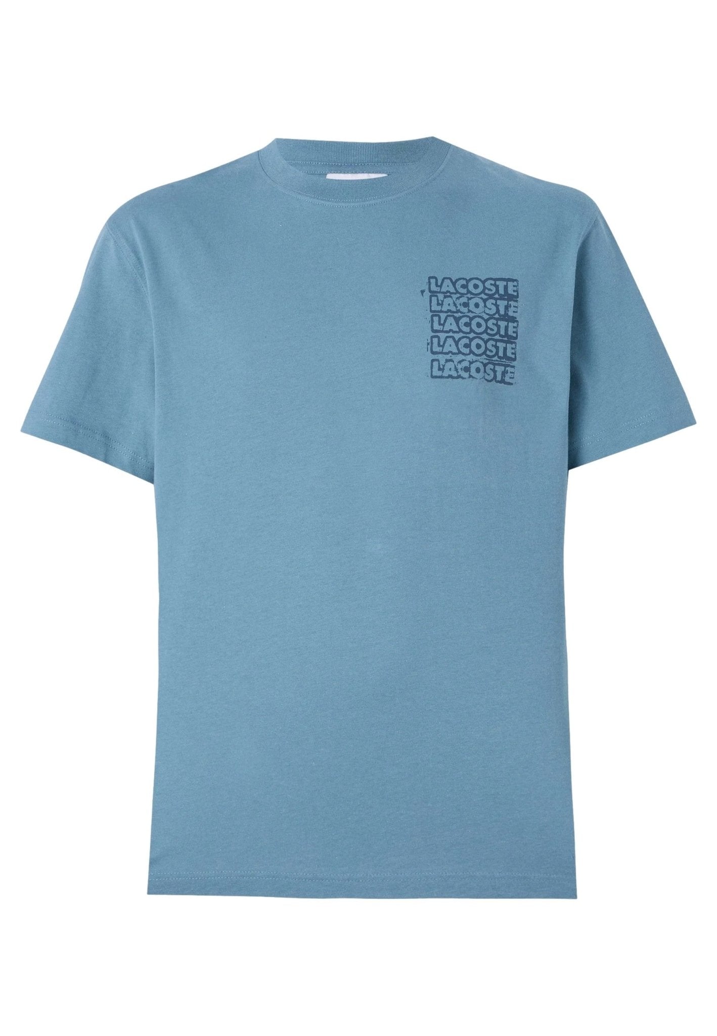 CAMISETA LACOSTE AZUL COTTON GRAPHIC LOGO TEE - AREA ZERO