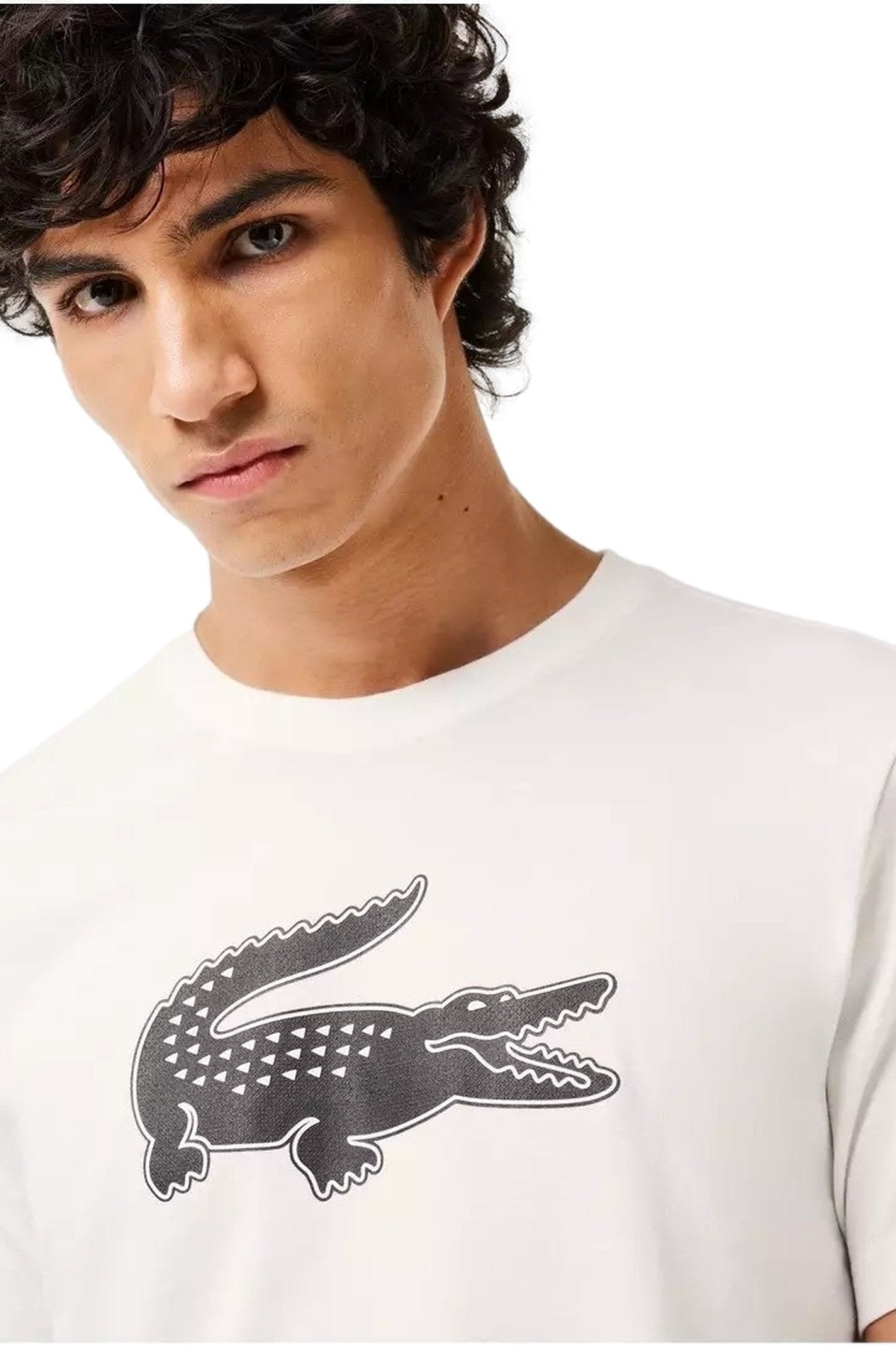 CAMISETA LACOSTE BLANCA 3D LOGO TEE - AREA ZERO