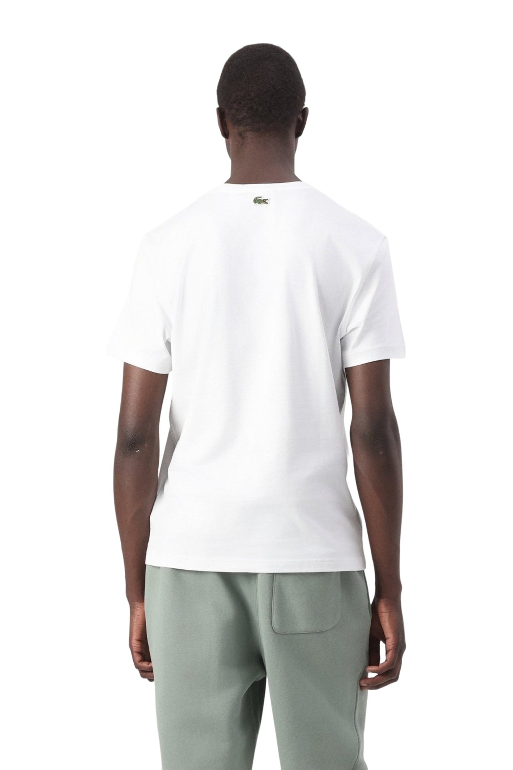 CAMISETA LACOSTE BLANCA BIG CHEST LOGO CREWNECK TEE