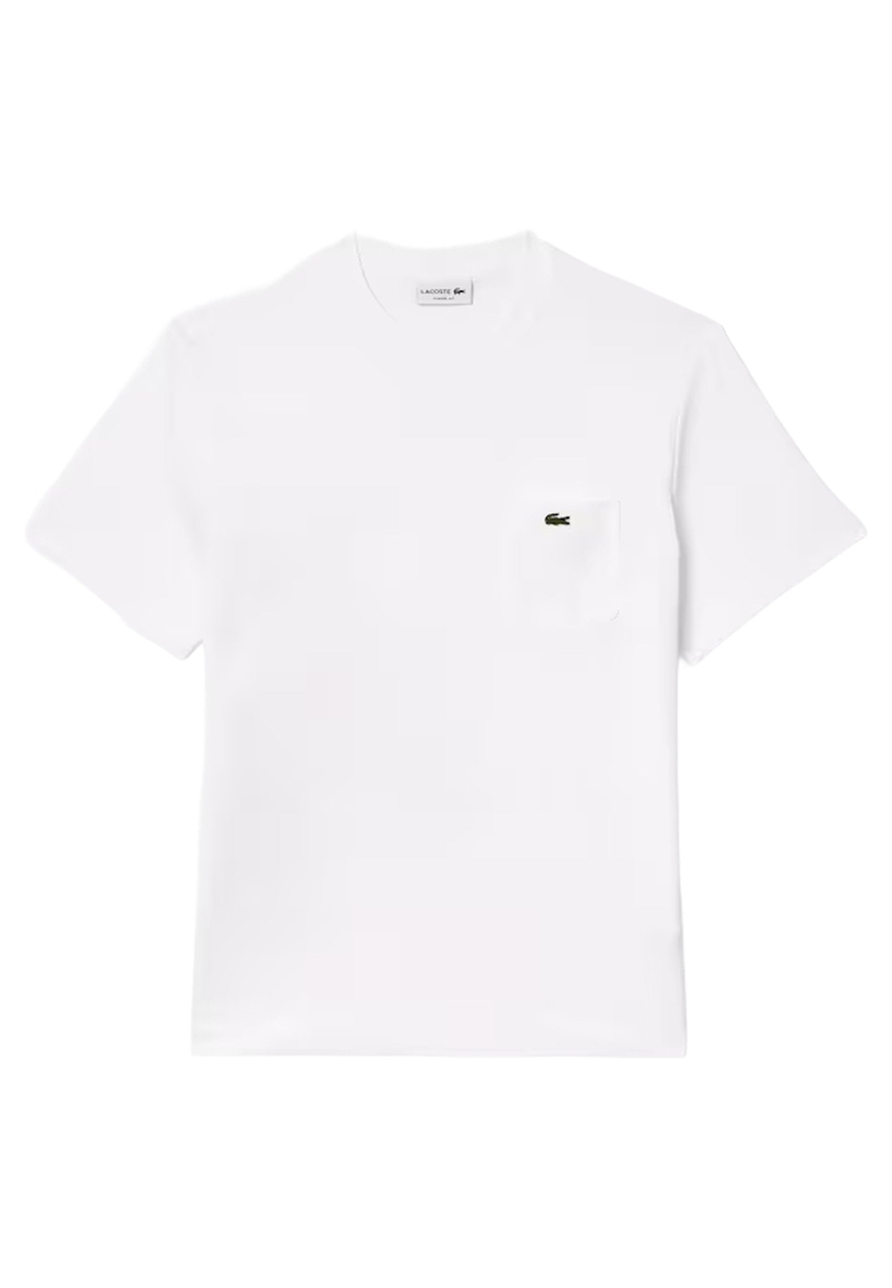 CAMISETA LACOSTE BLANCA BREAST POCKET COTTON TEE