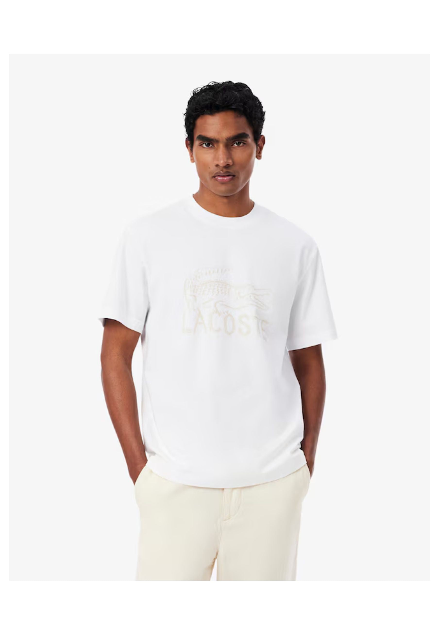 CAMISETA LACOSTE BLANCA CHEST LOGO TEE