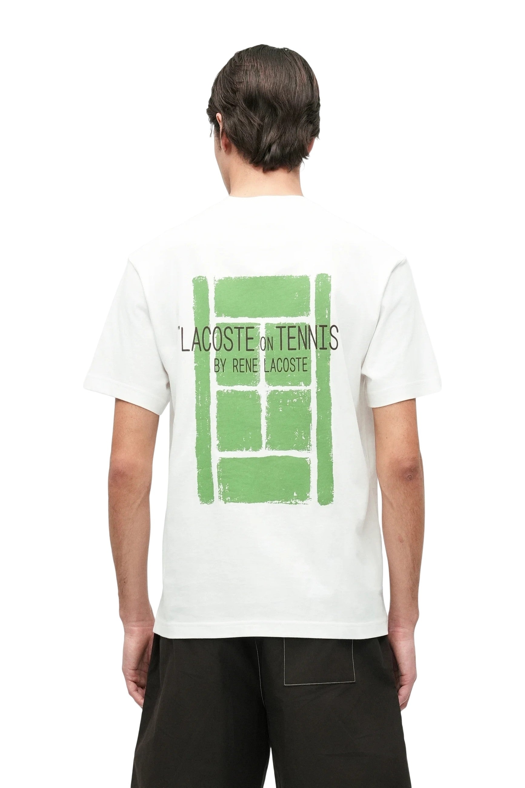 CAMISETA LACOSTE BLANCA LACOSTE ON TENNIS BACK LOGO