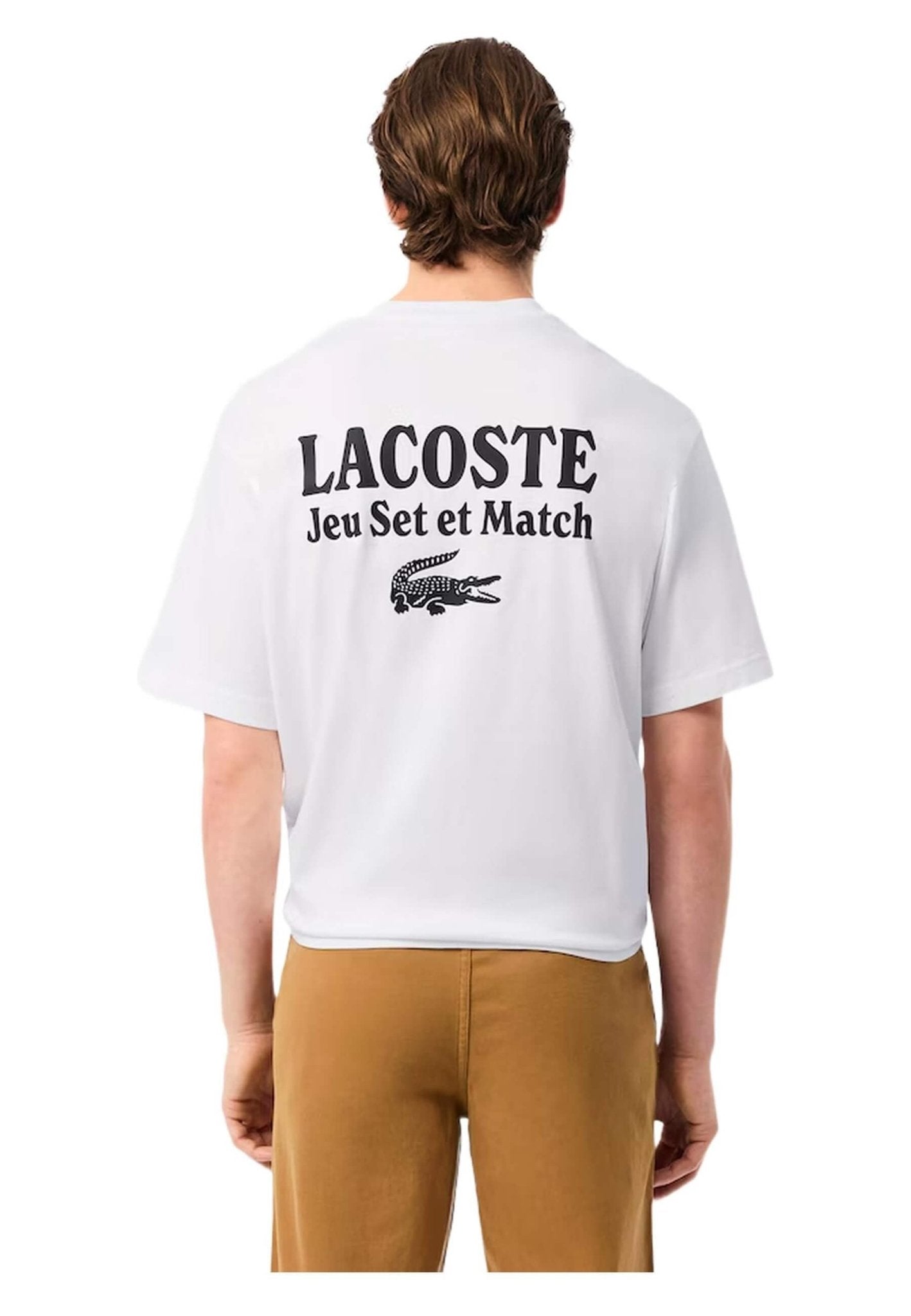 CAMISETA LACOSTE BLANCA OVERSIZE JEU SET ET MATCH HEAVYWHEIGHT TEE - AREA ZERO