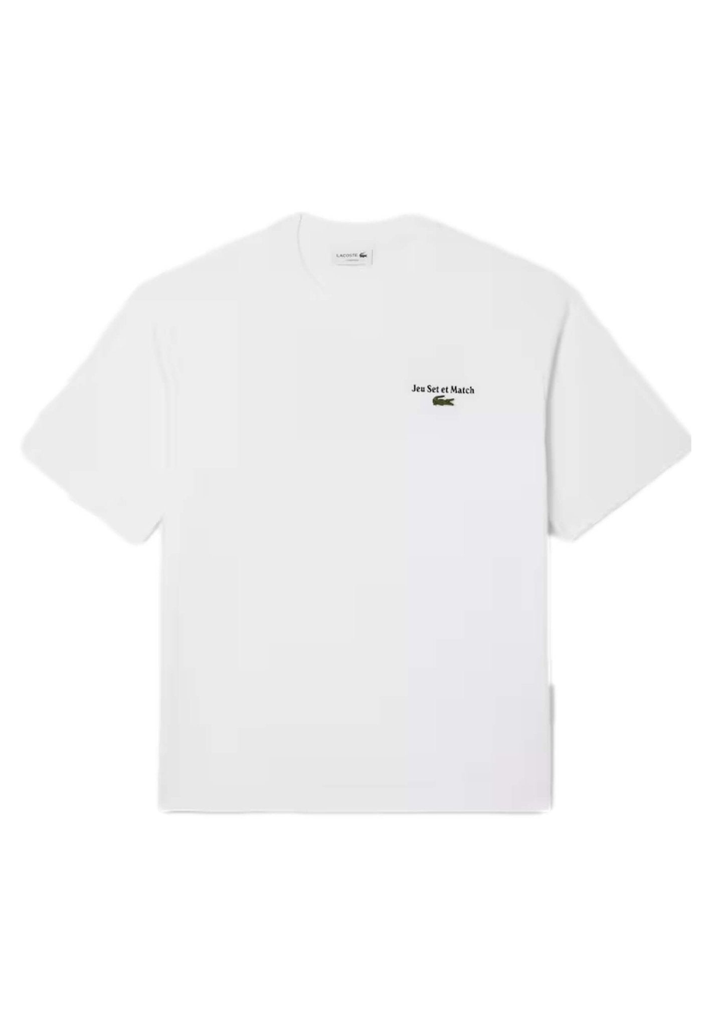CAMISETA LACOSTE BLANCA OVERSIZE JEU SET ET MATCH HEAVYWHEIGHT TEE - AREA ZERO