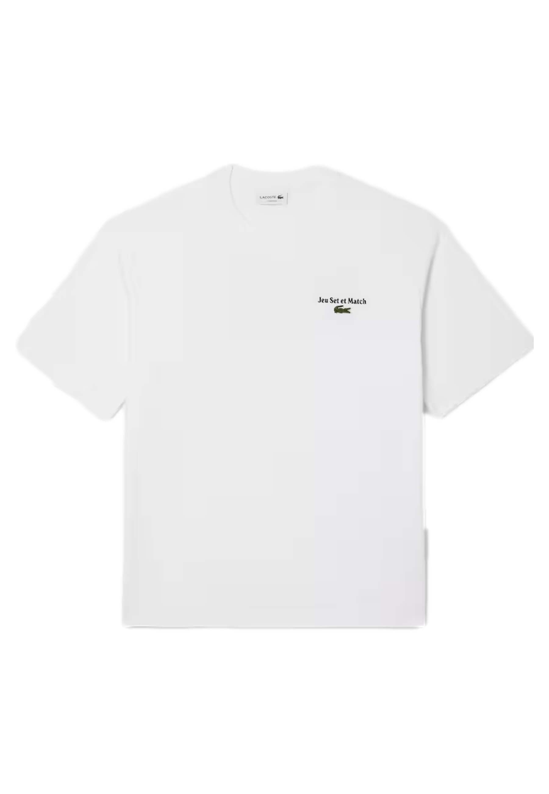 CAMISETA LACOSTE BLANCA OVERSIZE JEU SET ET MATCH HEAVYWHEIGHT TEE