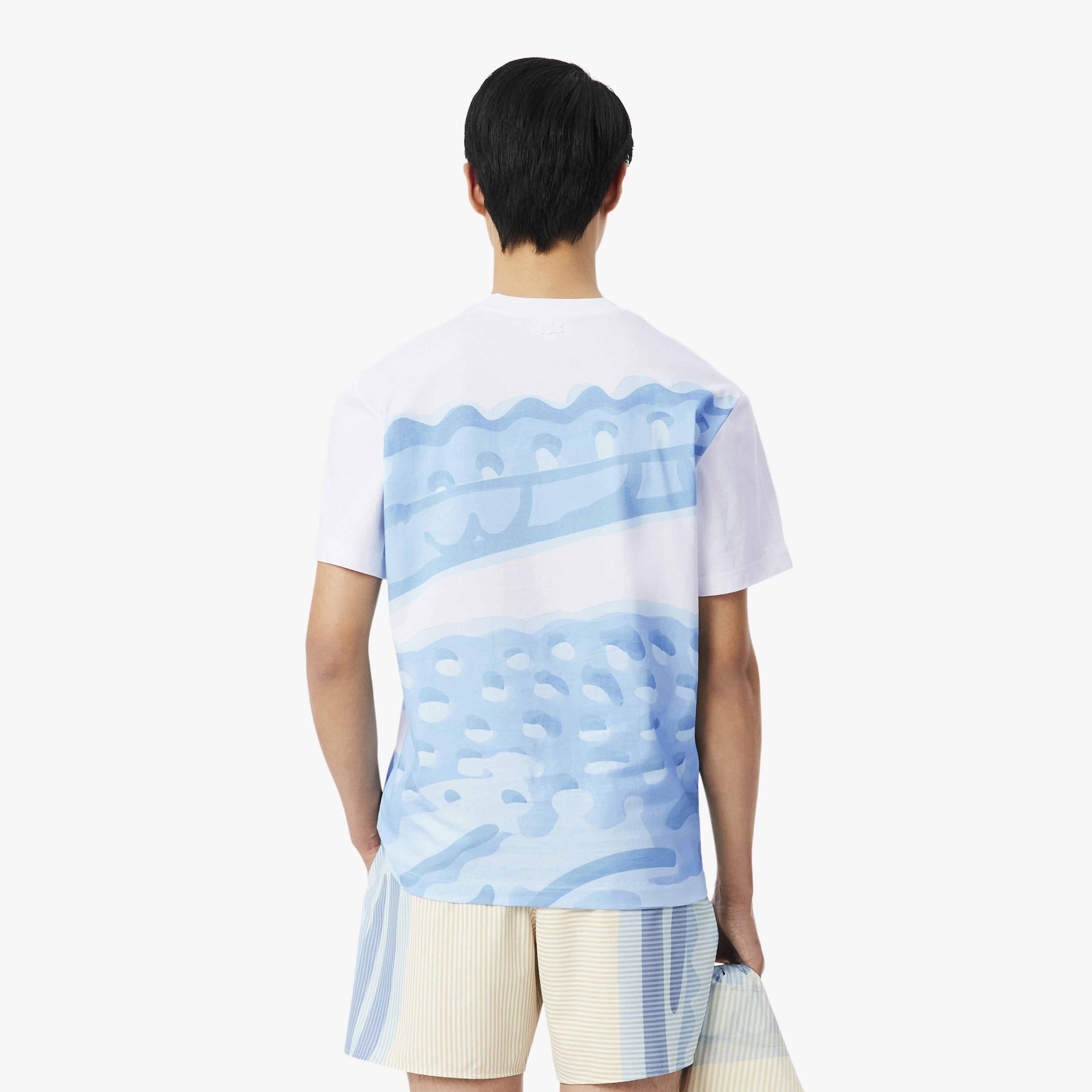 CAMISETA LACOSTE BLANCA PRINTED CROCO TEE