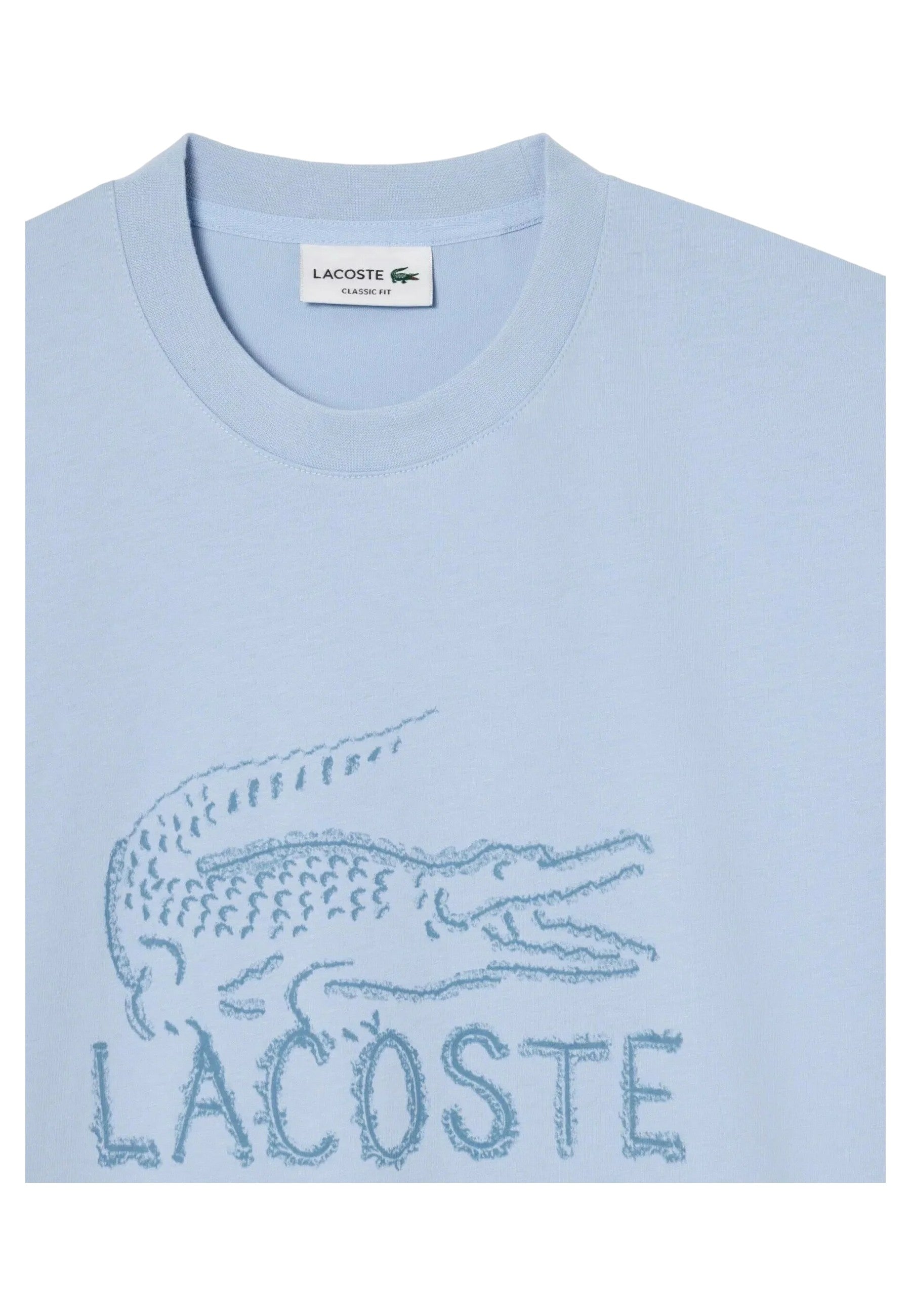 CAMISETA LACOSTE CELESTE SILOUETTE LGOO TEE