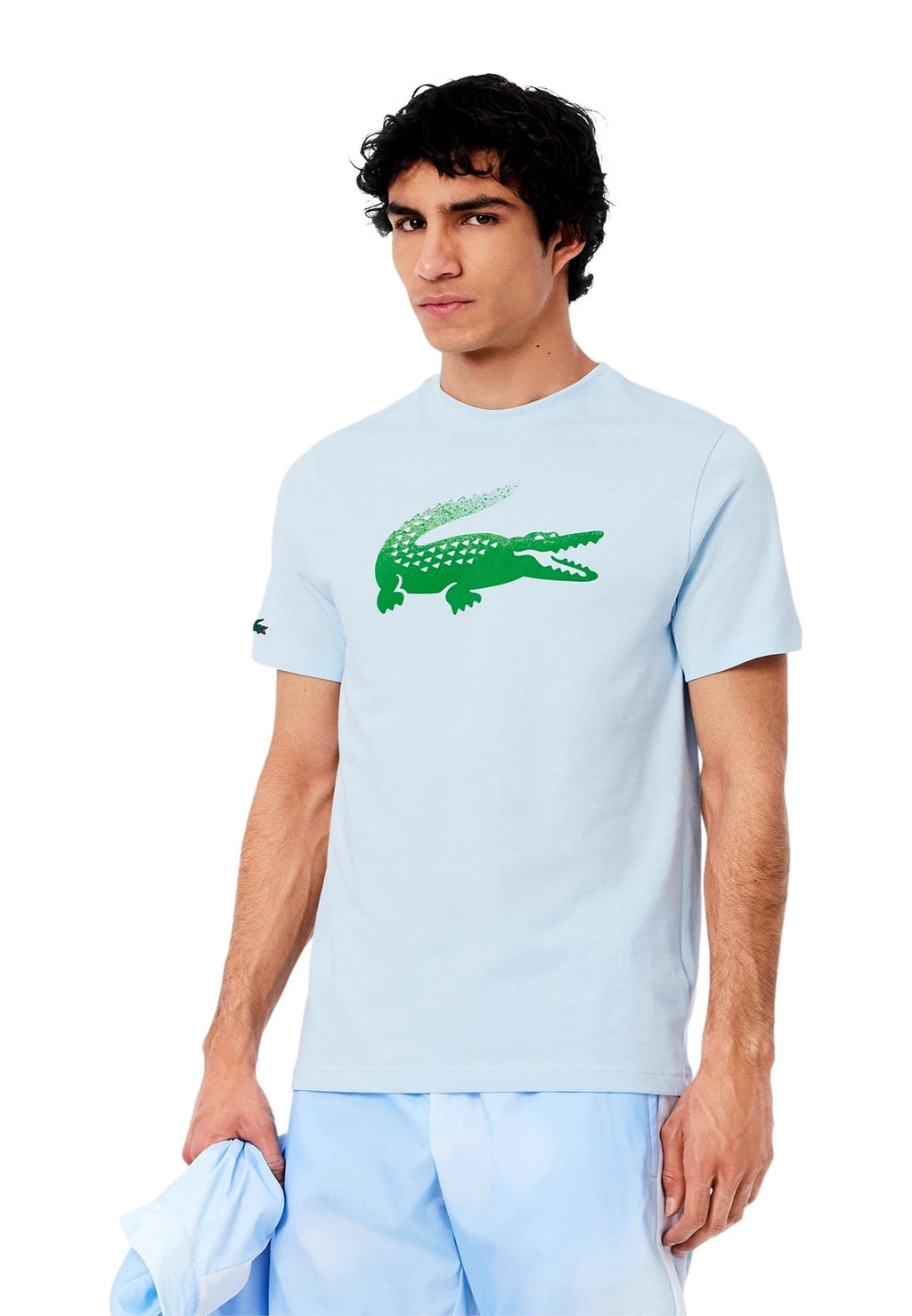 CAMISETA LACOSTE CELESTE X DANI MEDVEDEV LOGO TEE