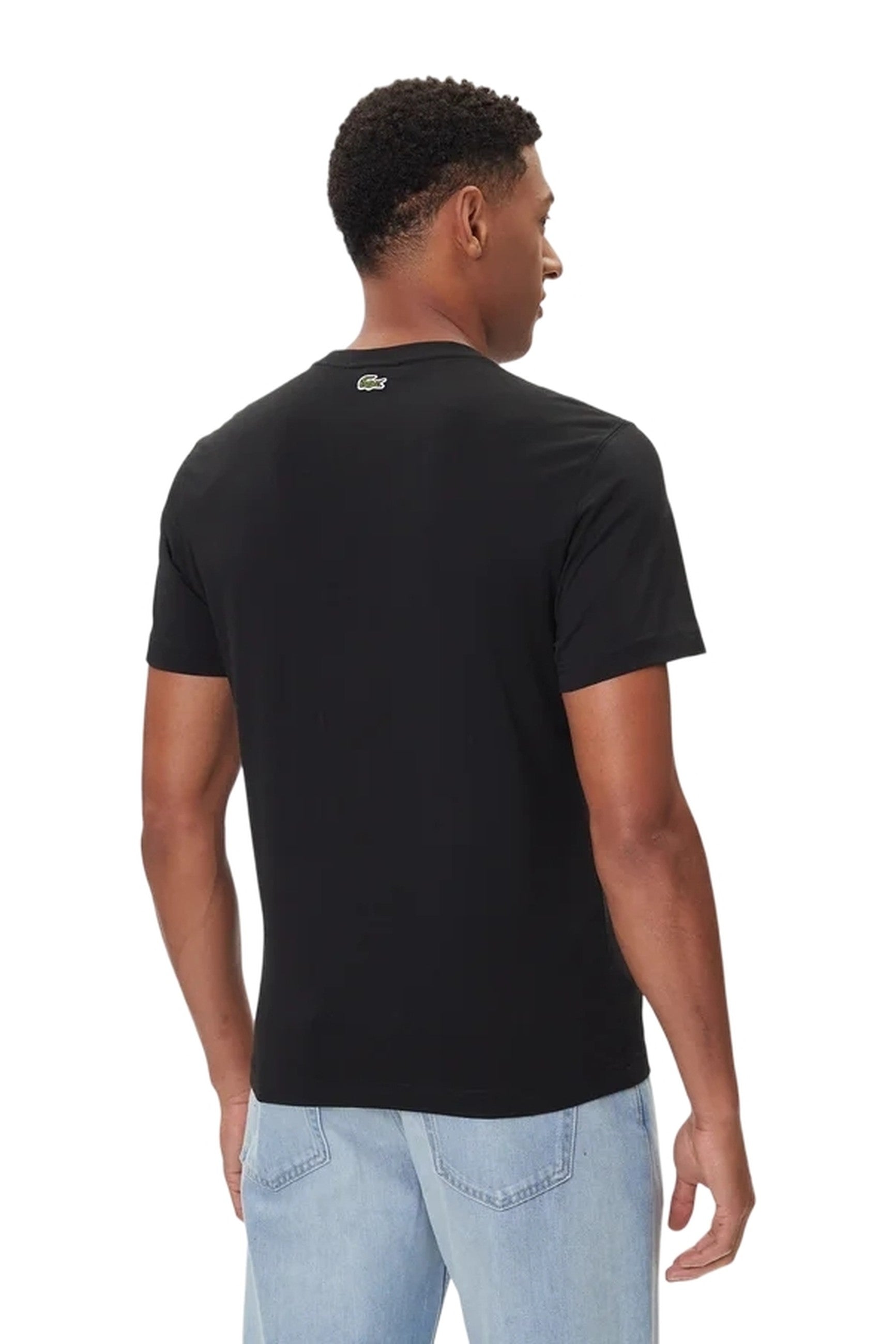 CAMISETA LACOSTE NEGRA BIG CHEST CROCO CREWNECK TEE
