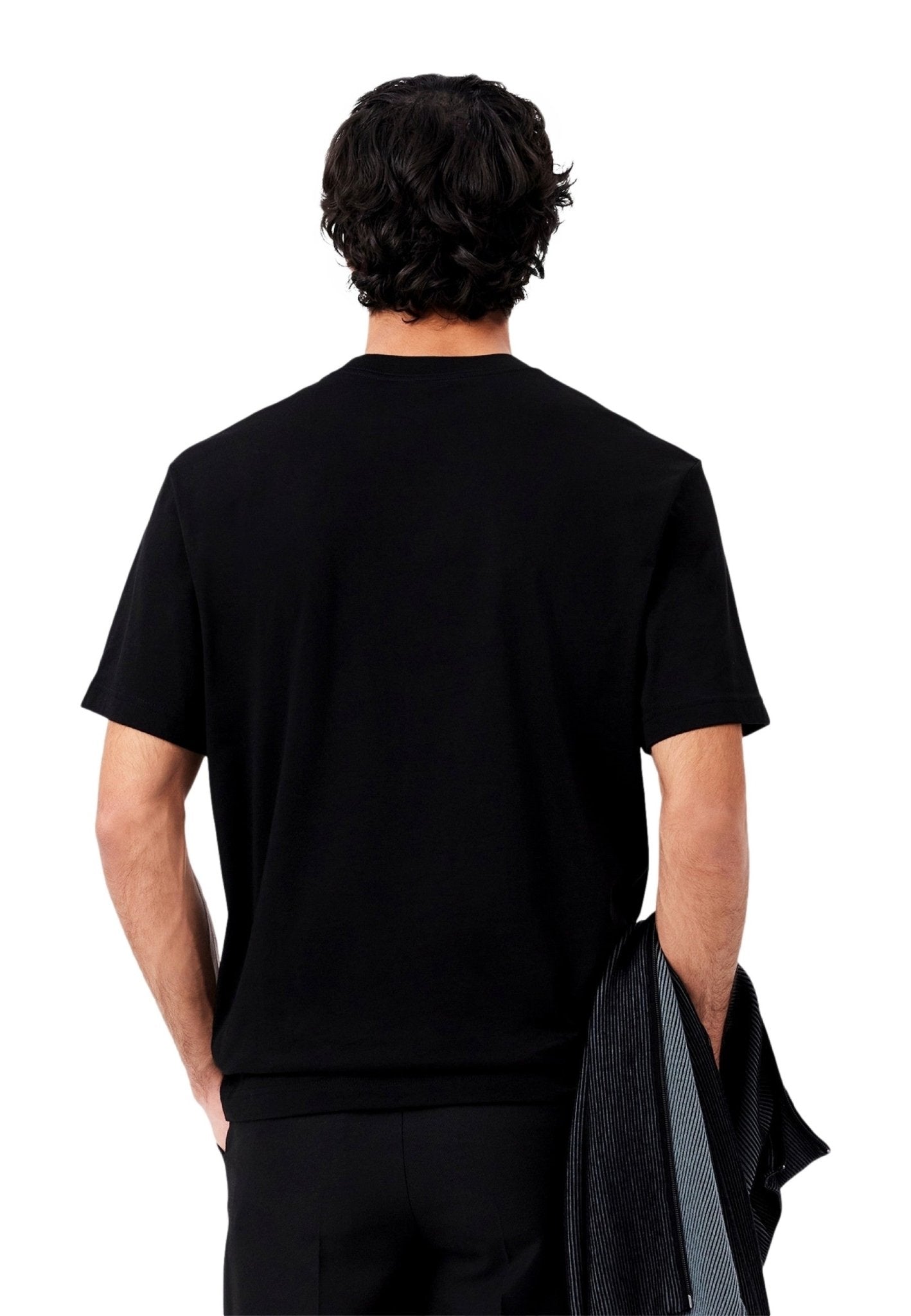 CAMISETA LACOSTE NEGRA BREAST POCKET COTTON TEE - AREA ZERO