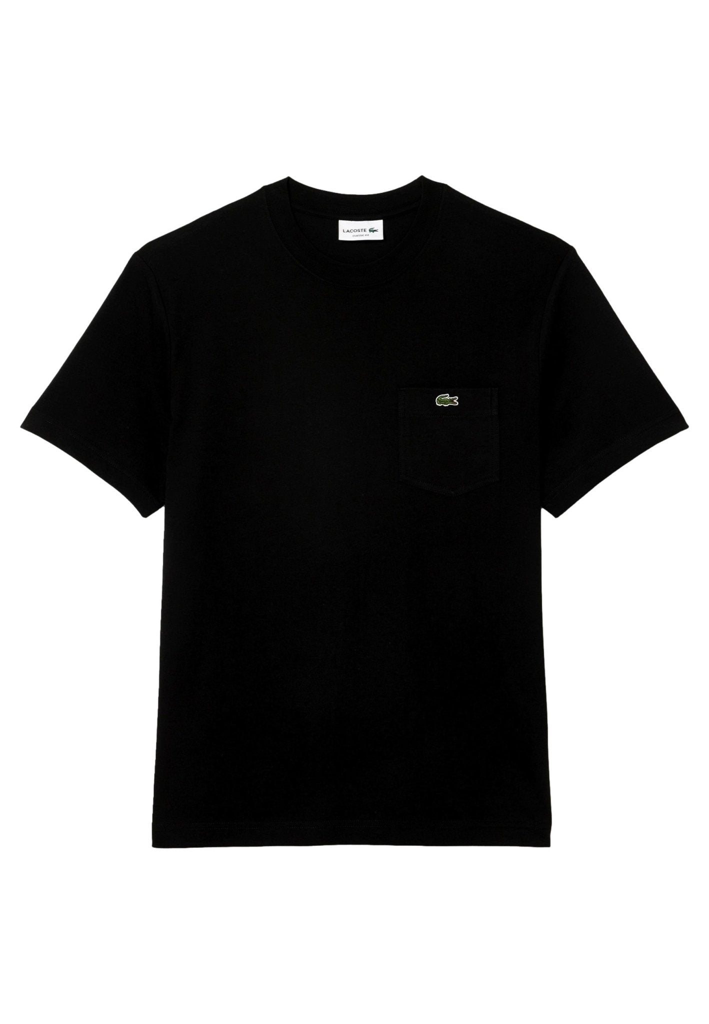 CAMISETA LACOSTE NEGRA BREAST POCKET COTTON TEE - AREA ZERO