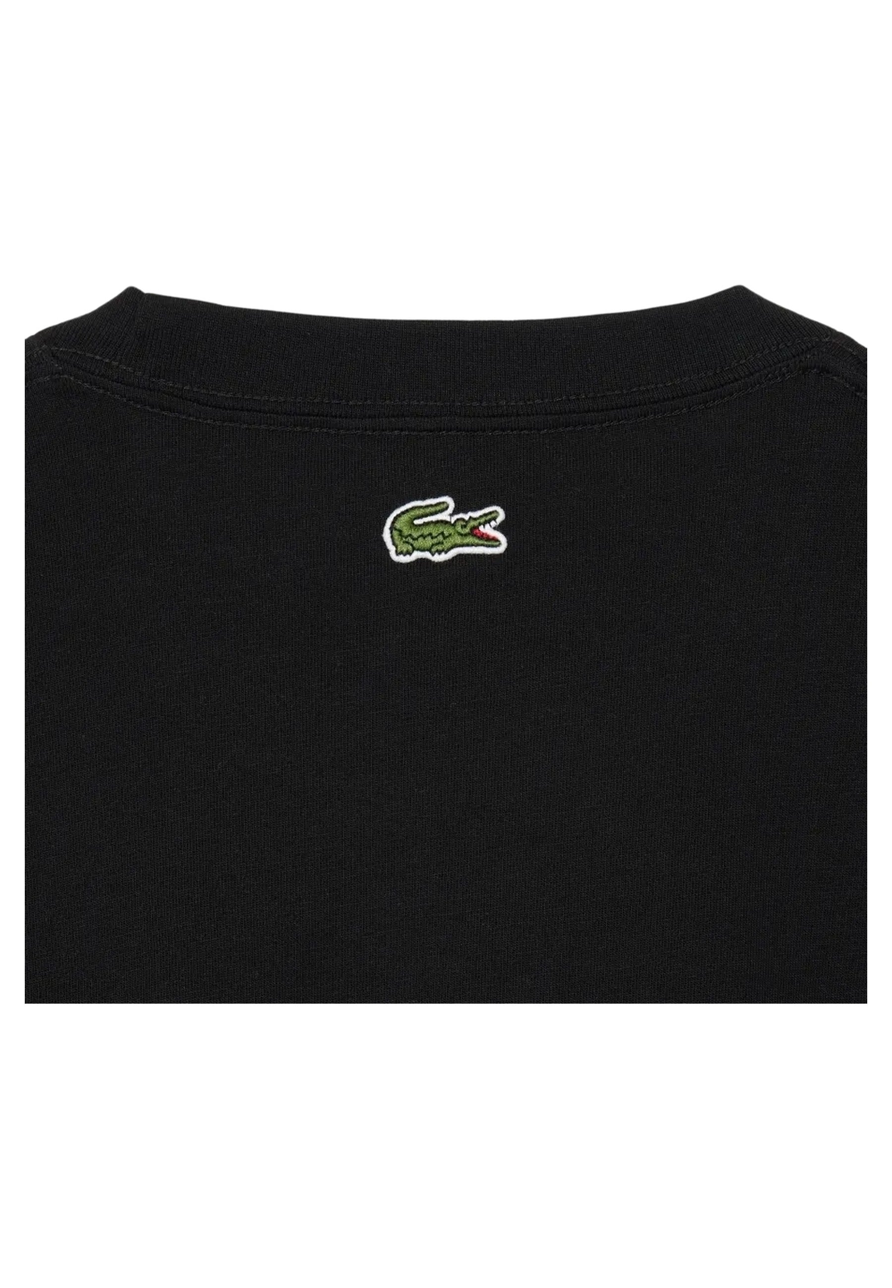 CAMISETA LACOSTE NEGRA DESIGNED CROCO PRINT TEE