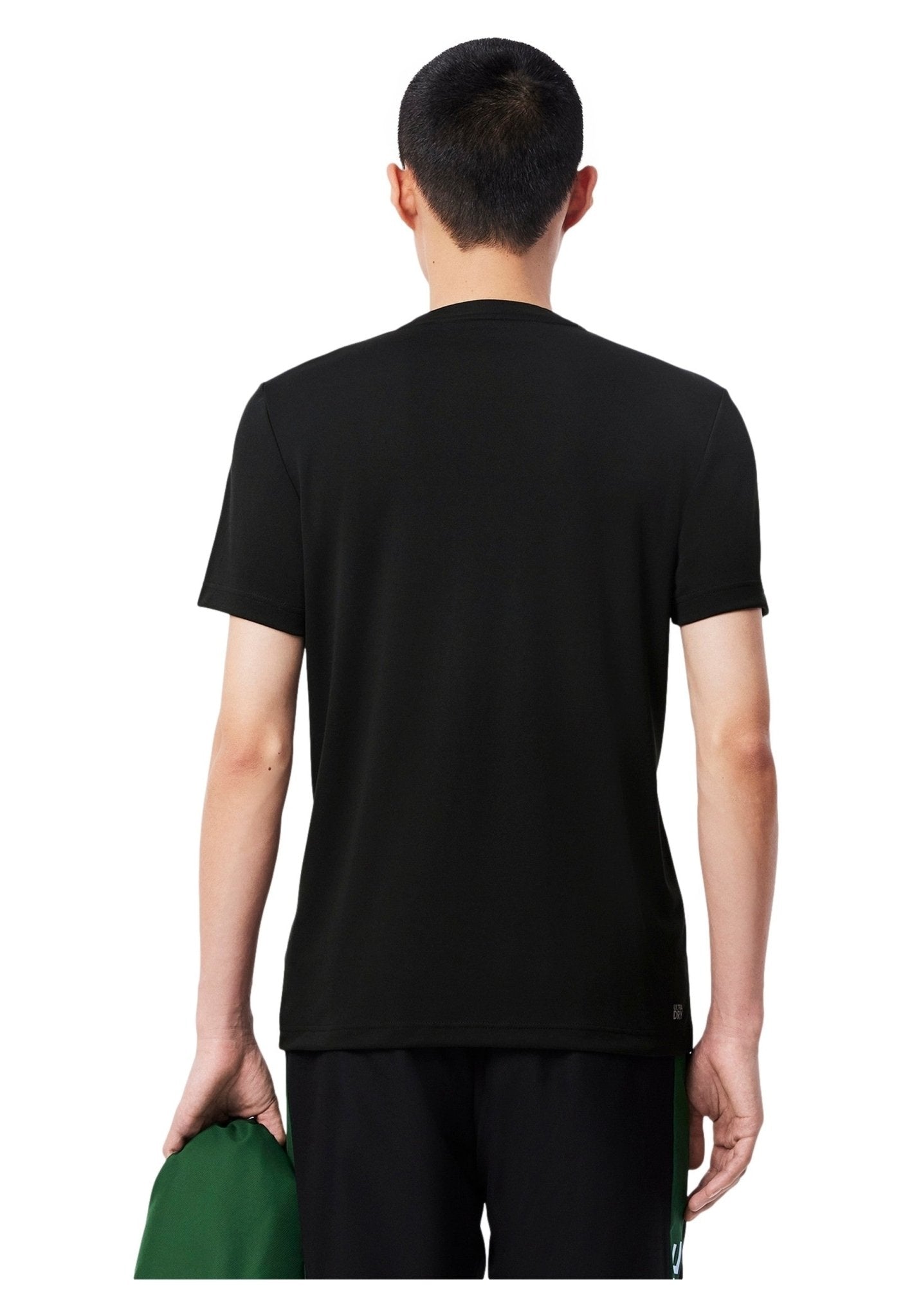 CAMISETA LACOSTE NEGRA ULTRA DRY BAND LOGO TEE - AREA ZERO