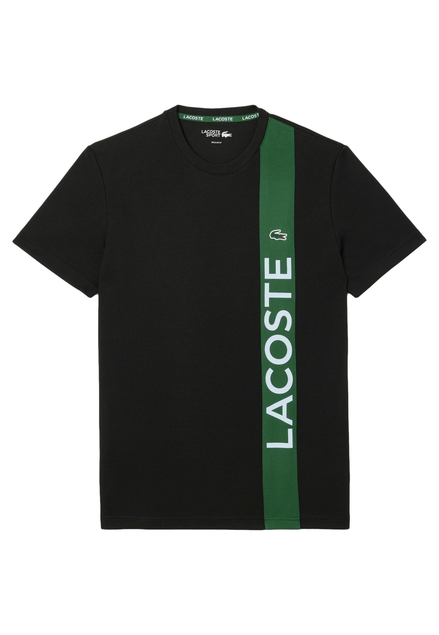 CAMISETA LACOSTE NEGRA ULTRA DRY BAND LOGO TEE - AREA ZERO