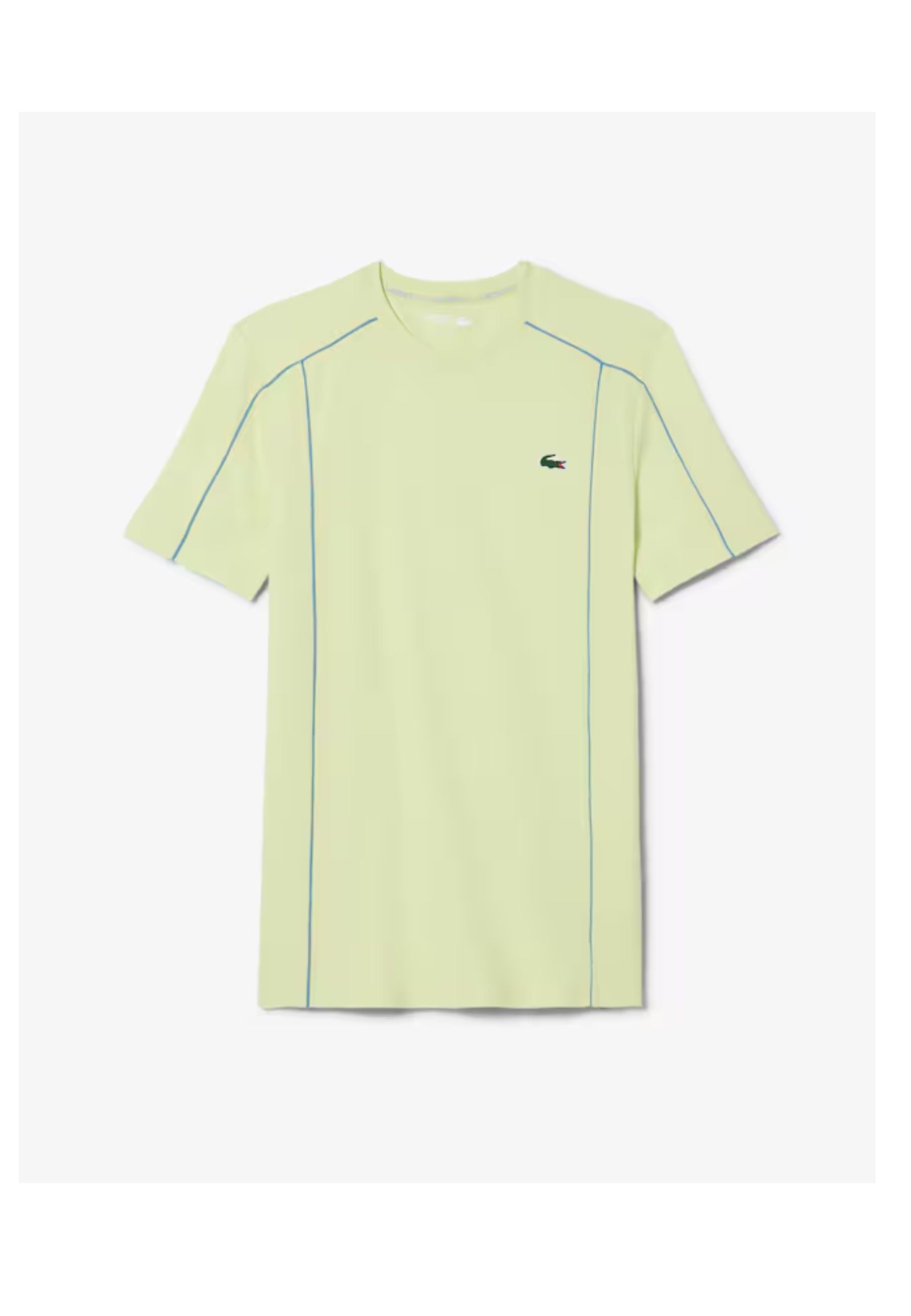 CAMISETA LACOSTE SPORT VERDE ULTRA DRY RIBETED CONTRAST TEE