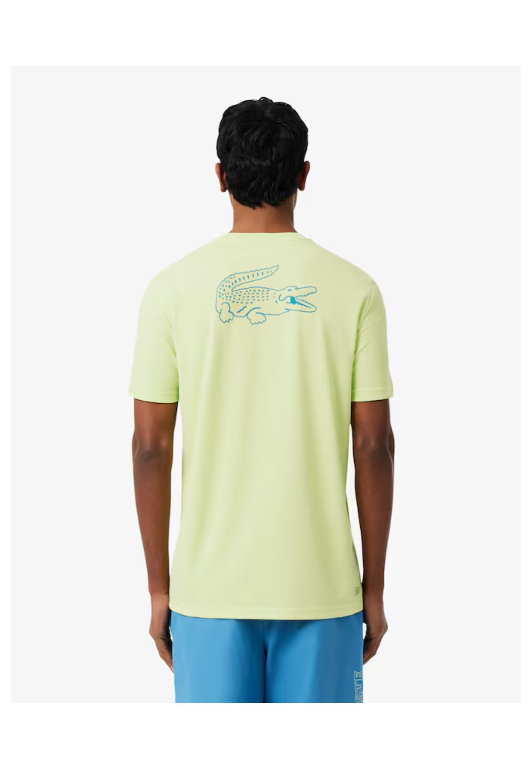 CAMISETA LACOSTE SPORT VERDE ULTRA DRY RIBETED CONTRAST TEE