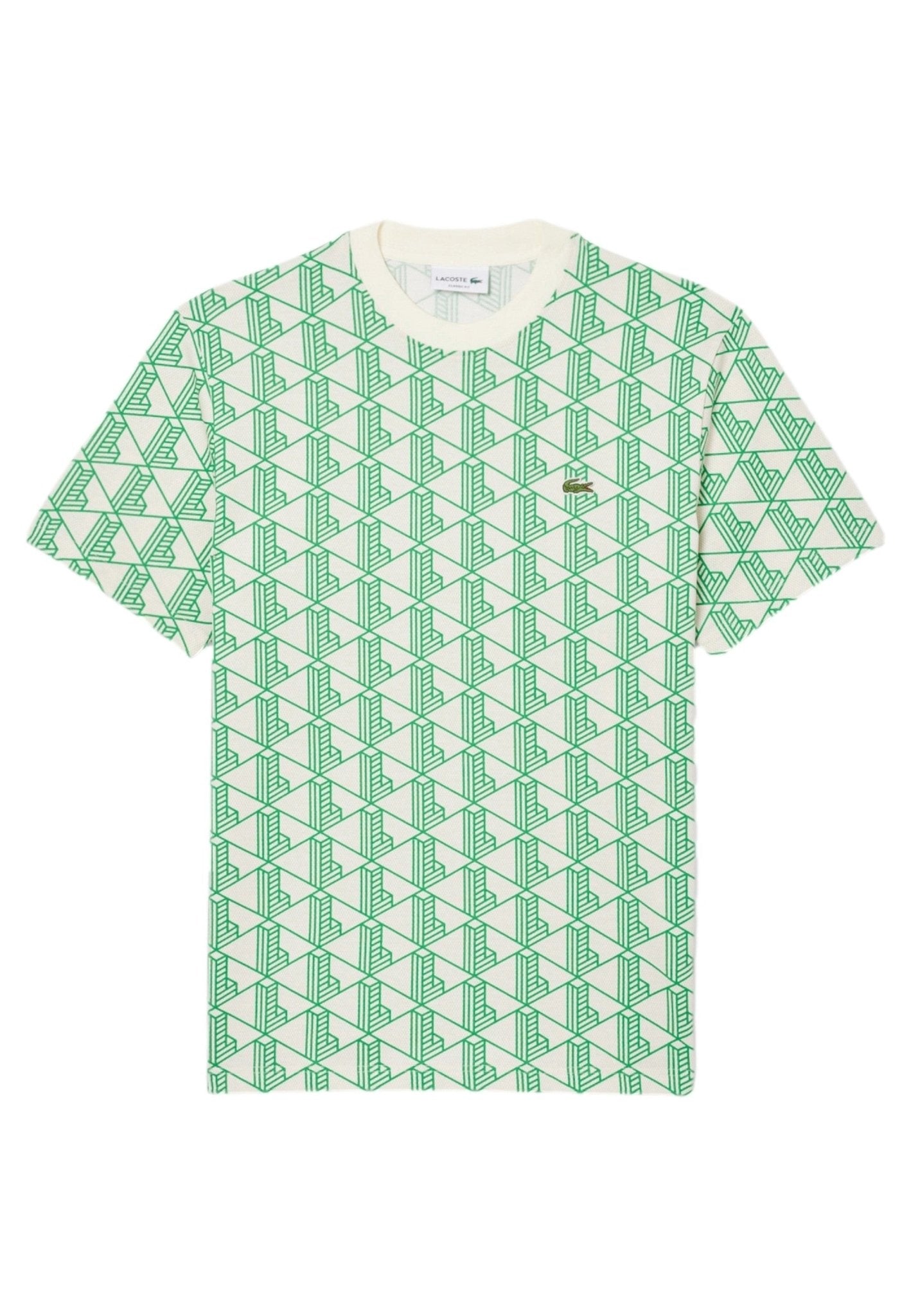 CAMISETA LACOSTE VERDE MONOGRAM LOGO TEE - AREA ZERO
