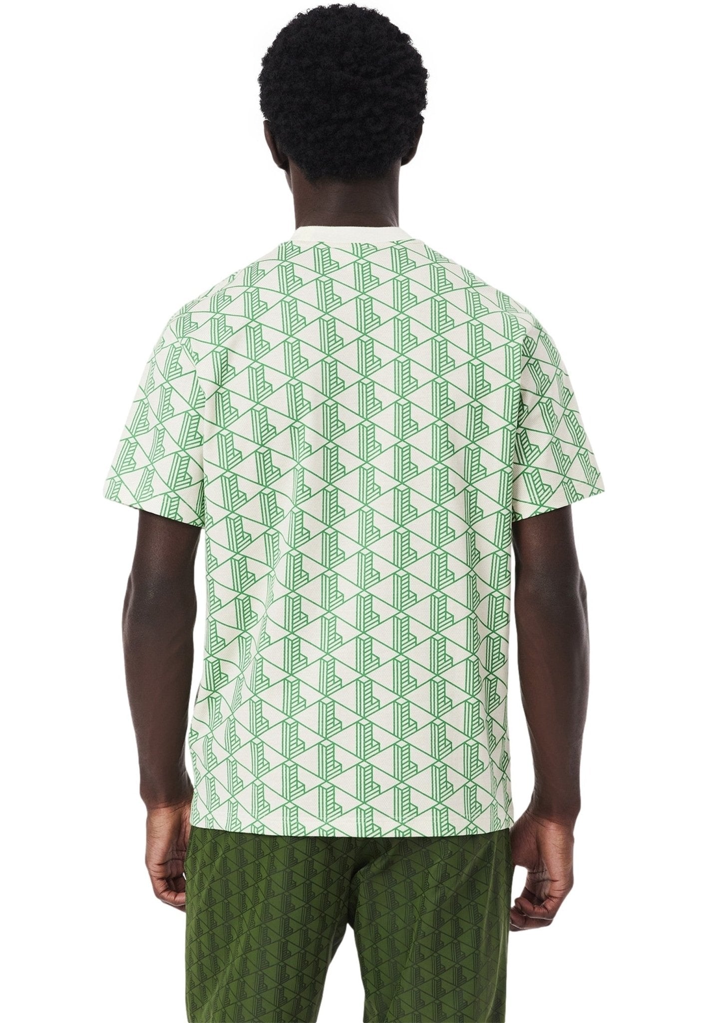 CAMISETA LACOSTE VERDE MONOGRAM LOGO TEE - AREA ZERO