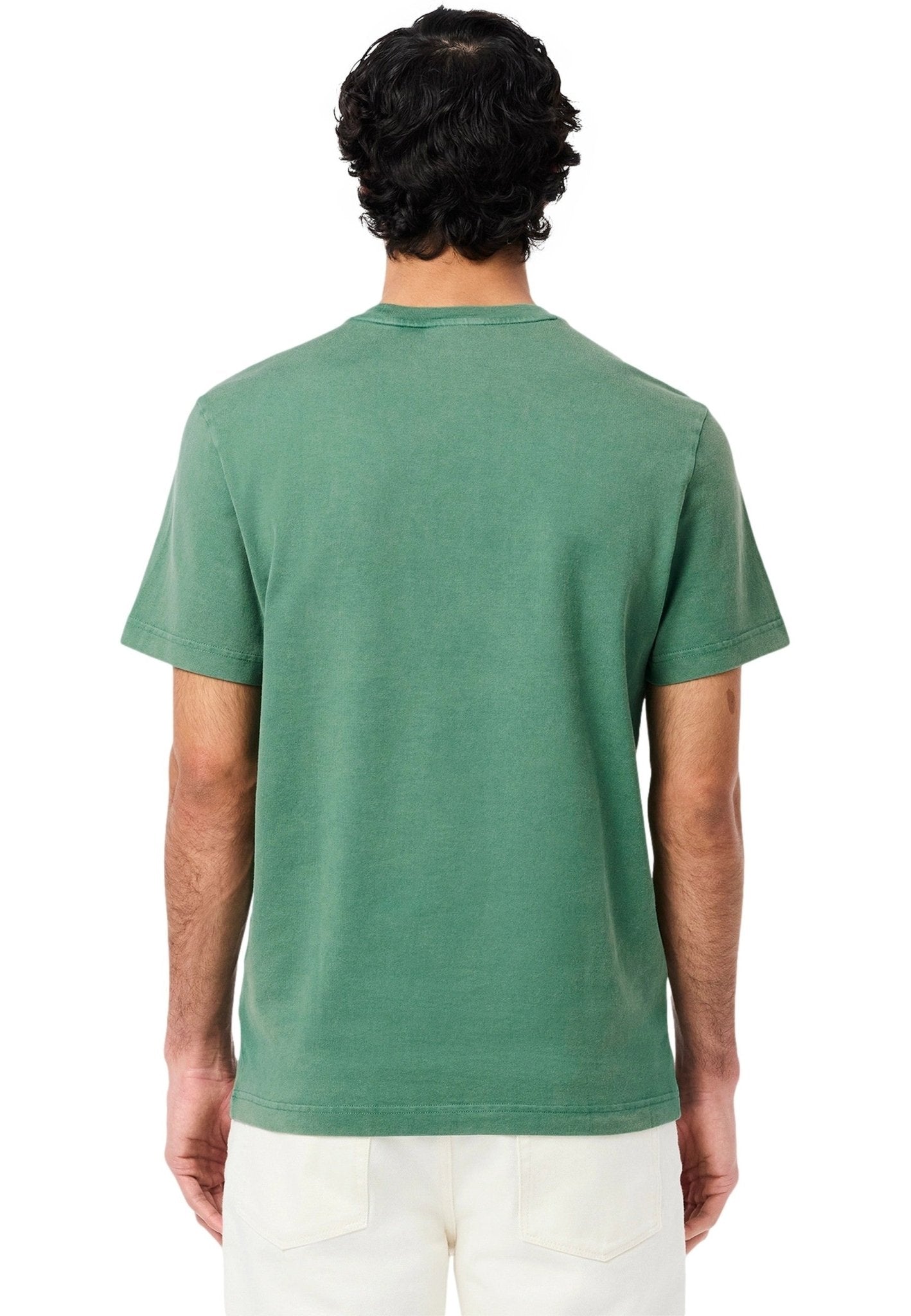 CAMISETA LACOSTE VERDE WASHED COTTON TEE - AREA ZERO