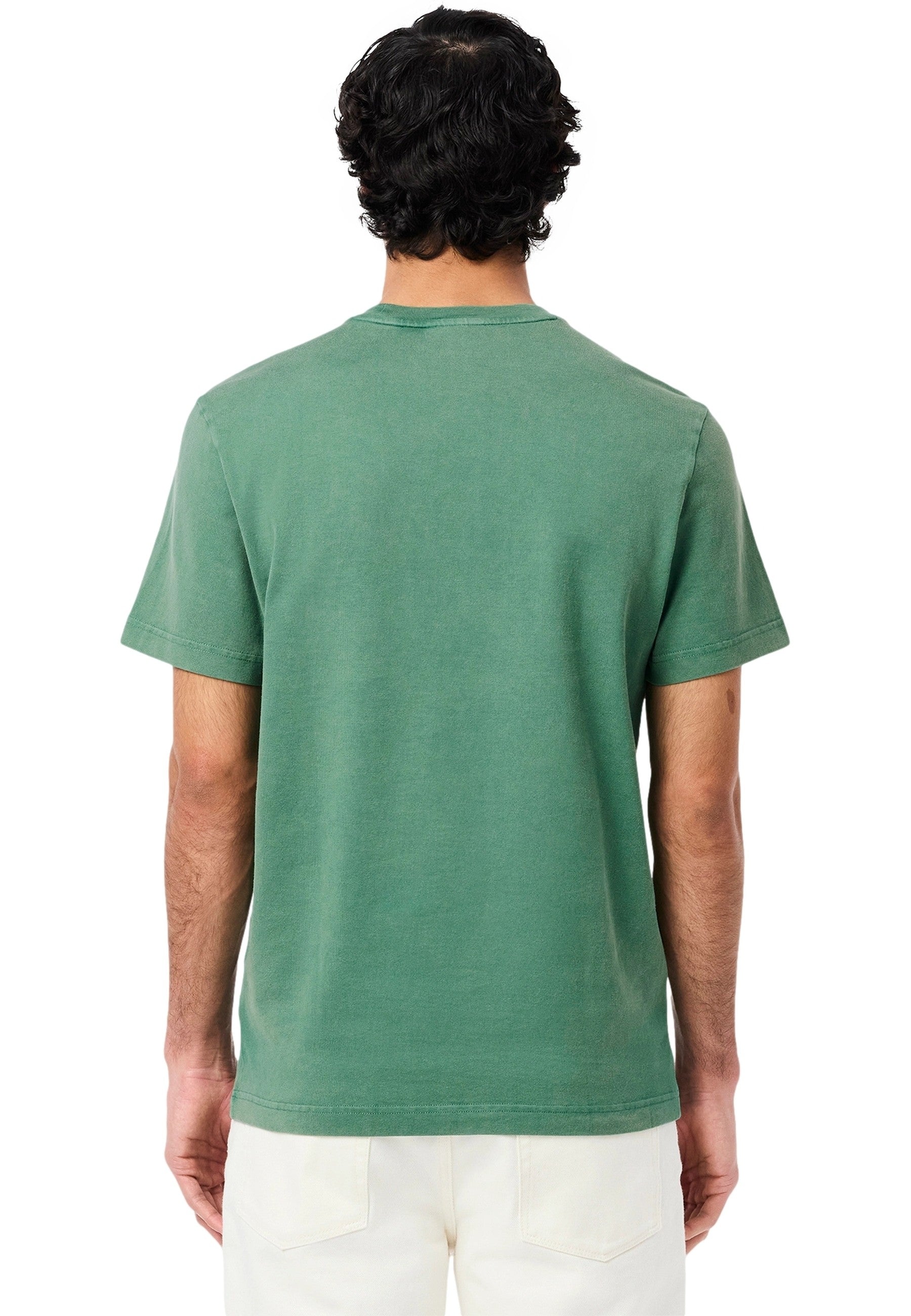 CAMISETA LACOSTE VERDE WASHED COTTON TEE