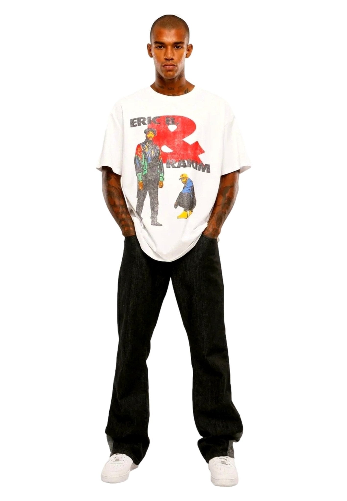 CAMISETA MISTER TEE BLANCA ERIC B & RAKIM SWEAT THE TECHNIQUE OS TEE - AREA ZERO