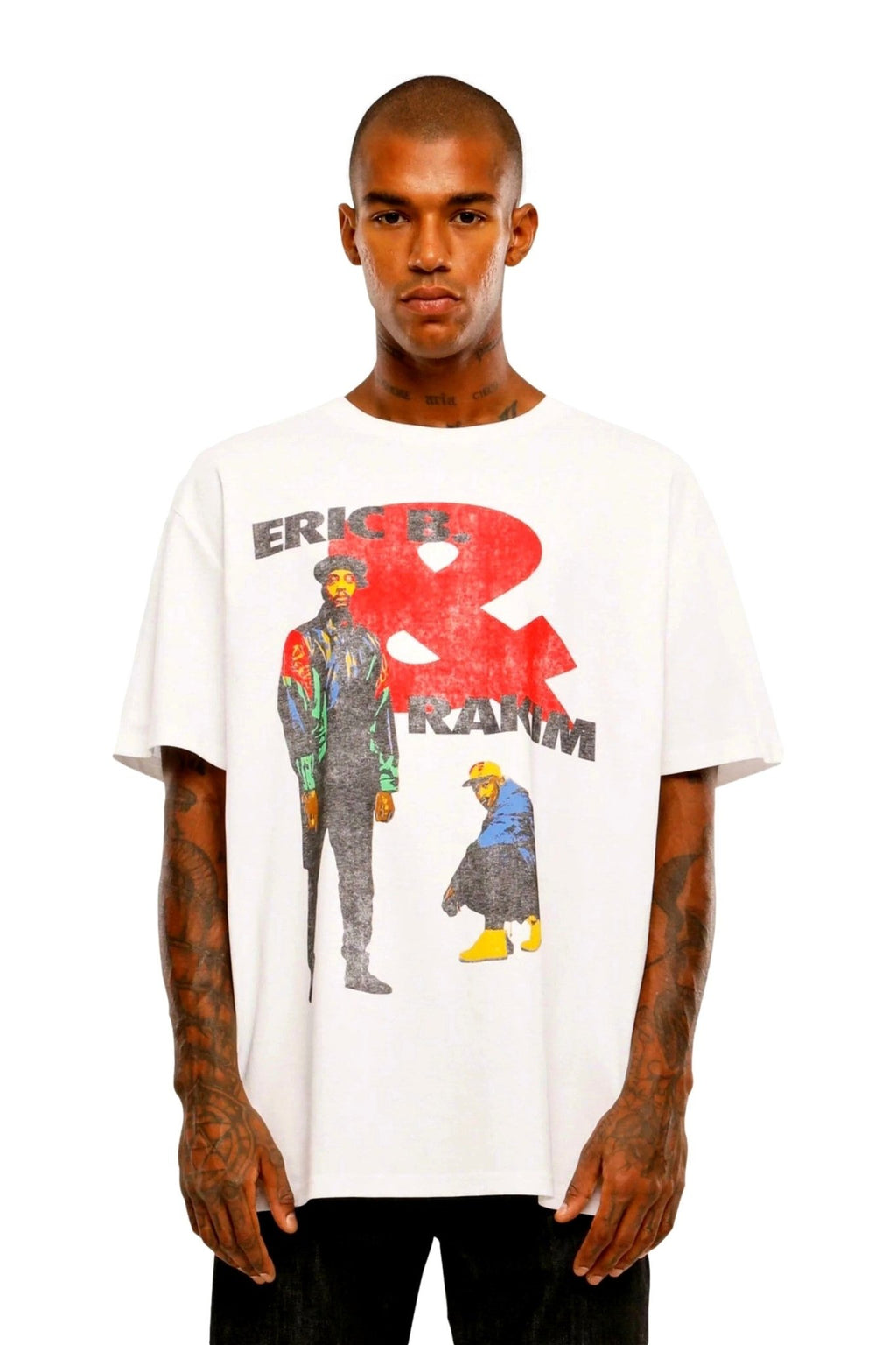 CAMISETA MISTER TEE BLANCA ERIC B & RAKIM SWEAT THE TECHNIQUE OS TEE - AREA ZERO