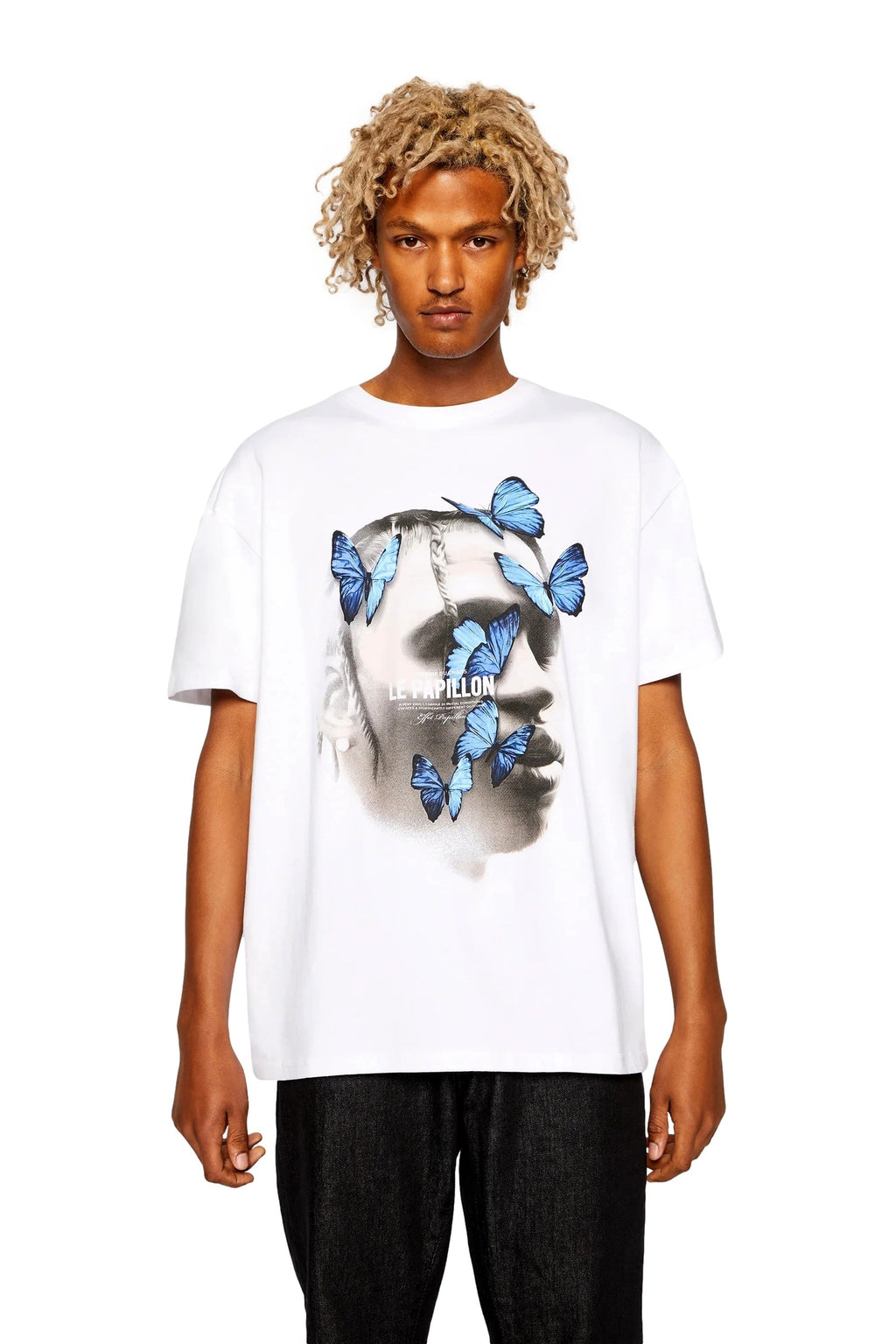 CAMISETA MISTER TEE BLANCA LE PAPILLON OVERSIZE TEE