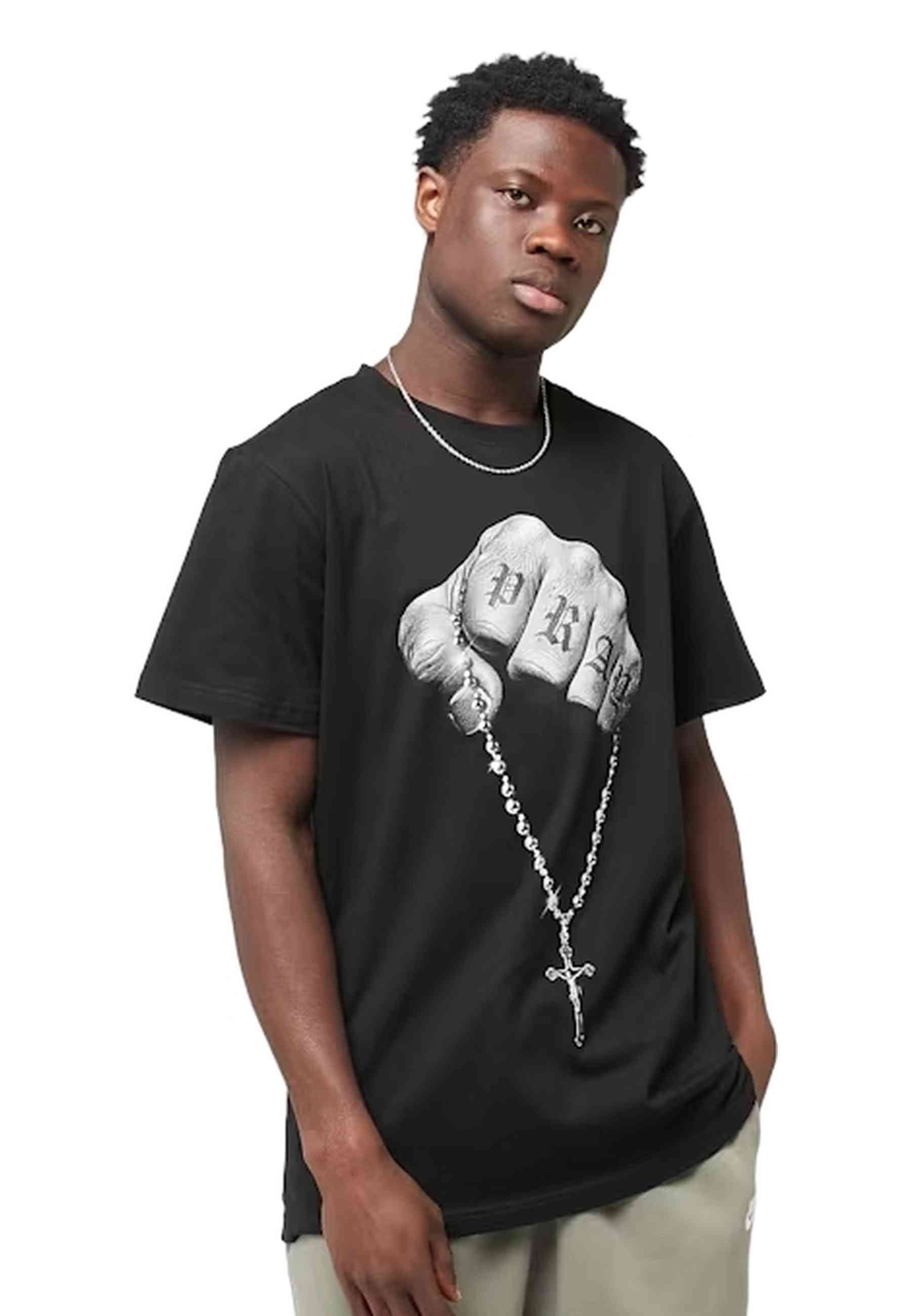 CAMISETA MISTER TEE NEGRA FAITH MEETS STRENGHT TEE