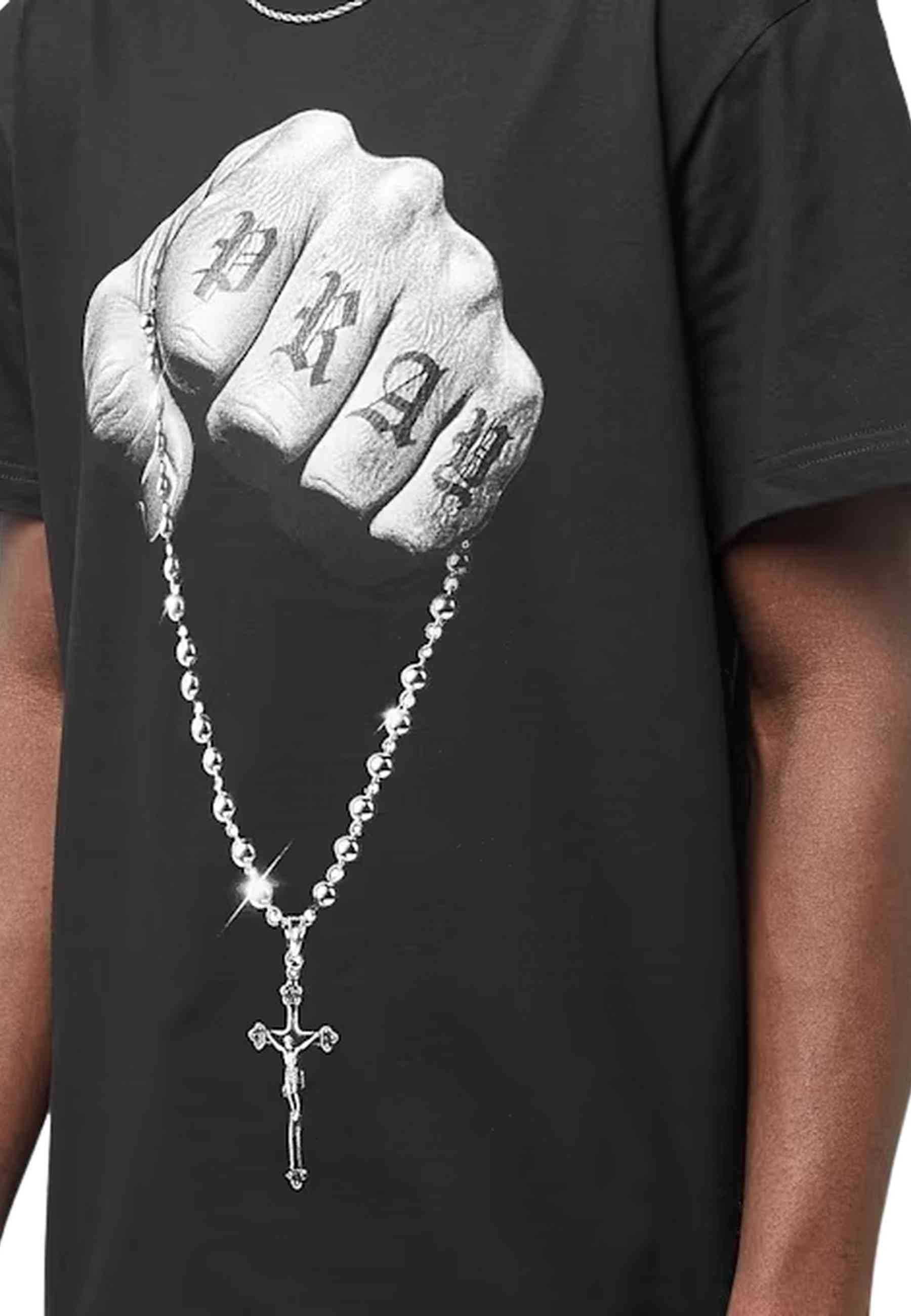 CAMISETA MISTER TEE NEGRA FAITH MEETS STRENGHT TEE