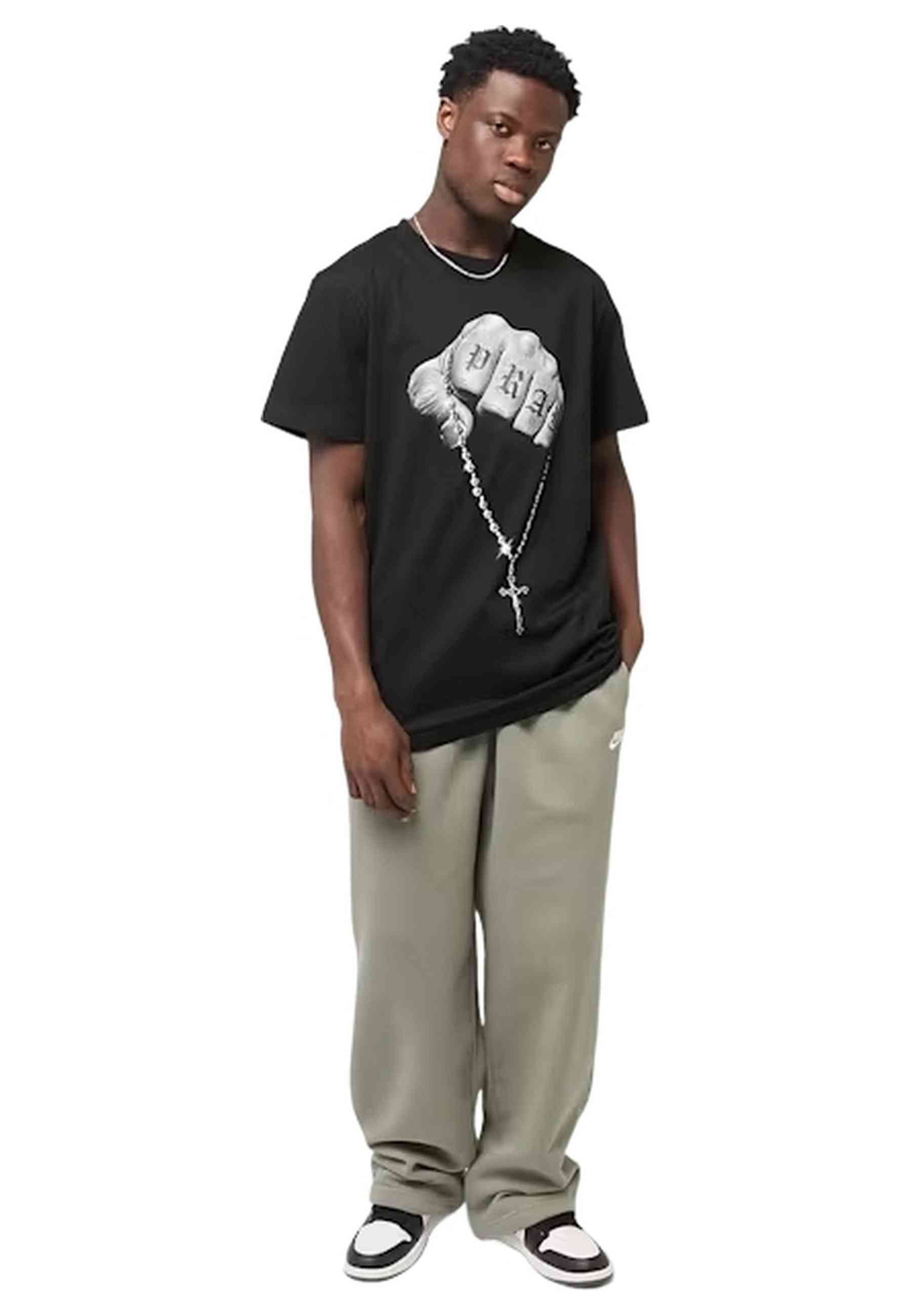 CAMISETA MISTER TEE NEGRA FAITH MEETS STRENGHT TEE