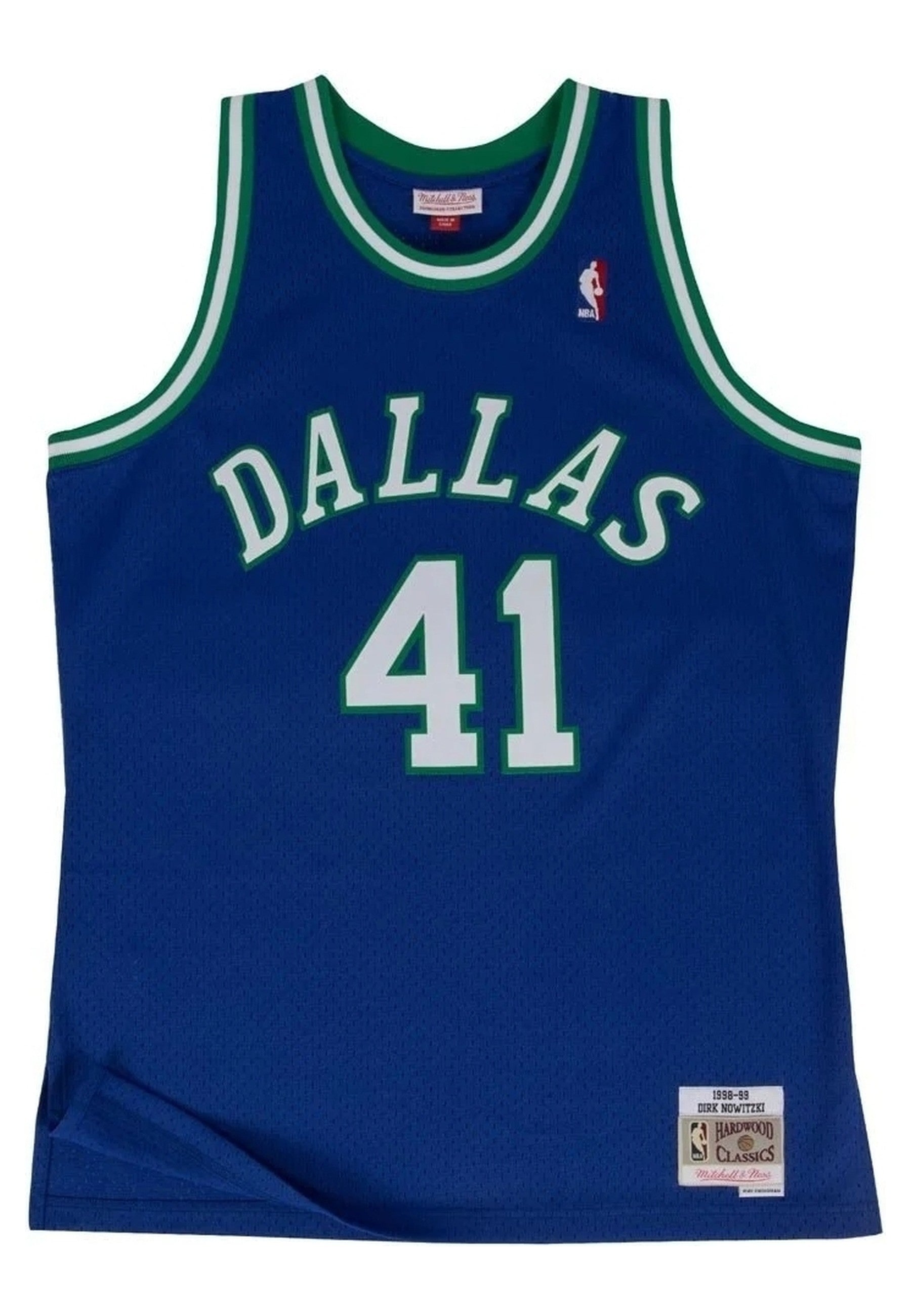 CAMISETA MITCHELL & NESS ROYAL DALLAS MAVERICS DIRK NOWITZKI