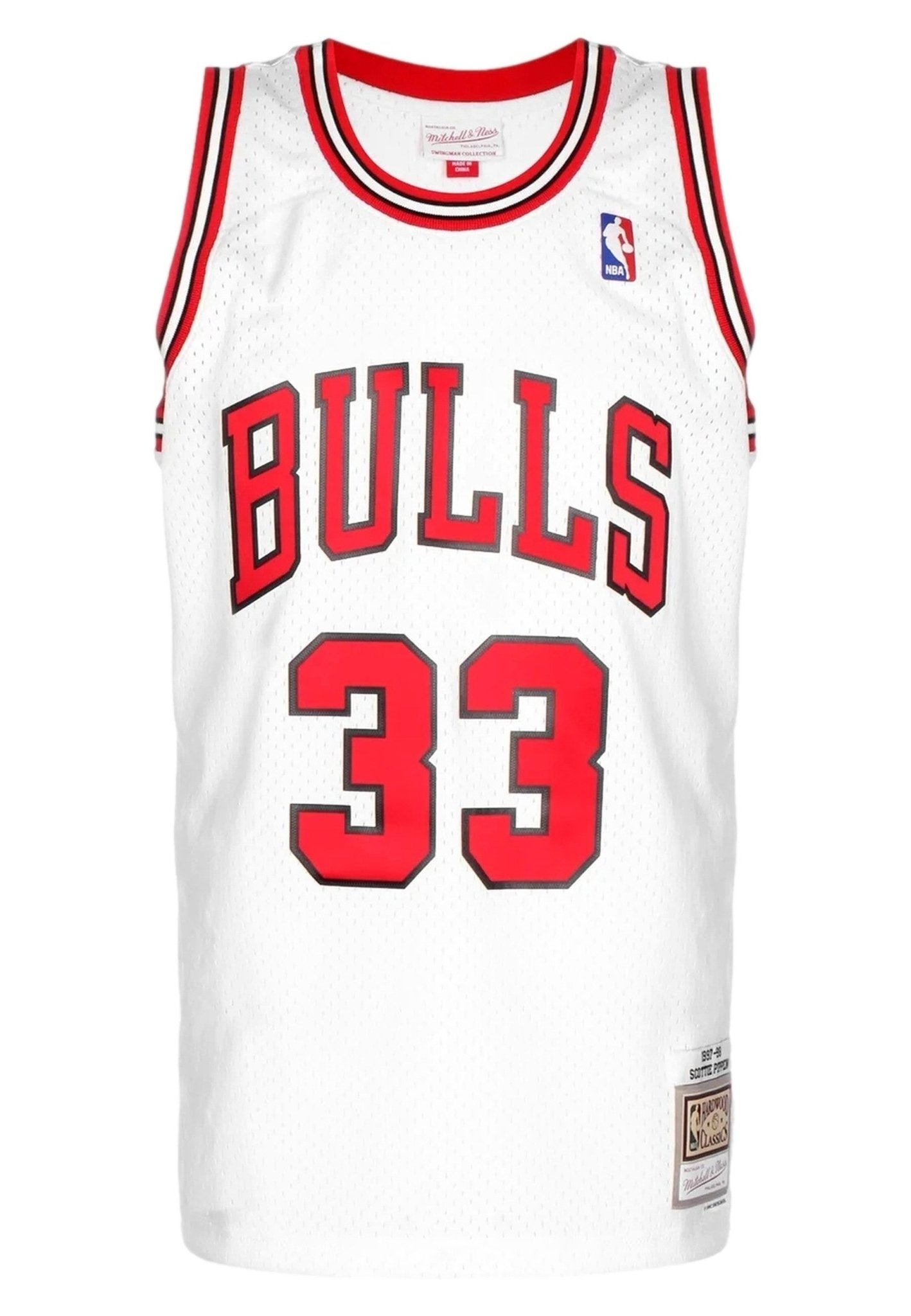 CAMISETA MITCHELL & NESS BLANCA CHICAGO BULLS SCOTTY PIPPEN SWINGMAN JERSEY - AREA ZERO