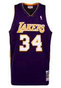 CAMISETA MITCHELL & NESS LOS ANGELES LAKERS NBA SHAQUILLE O'NEAL SWINGMAN JERSEY MORADA