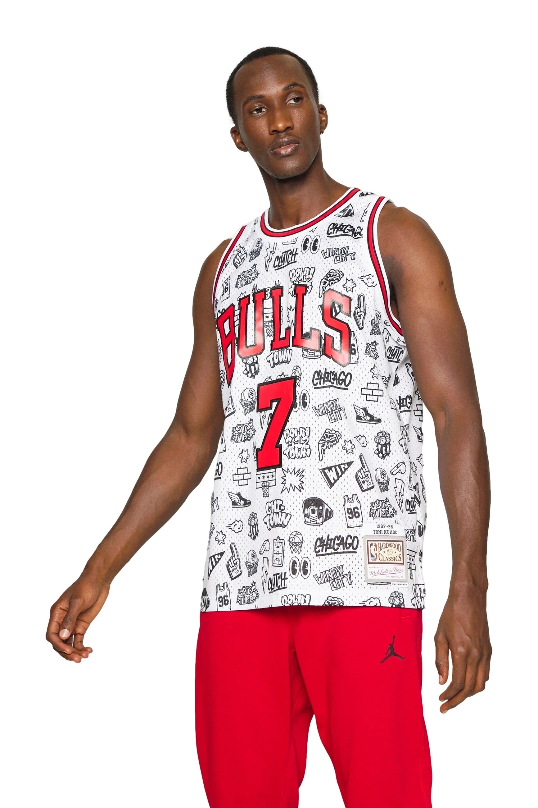 CAMISETA MITCHELL & NESS BLANCA BULLS TONY KUKOC JERSEY