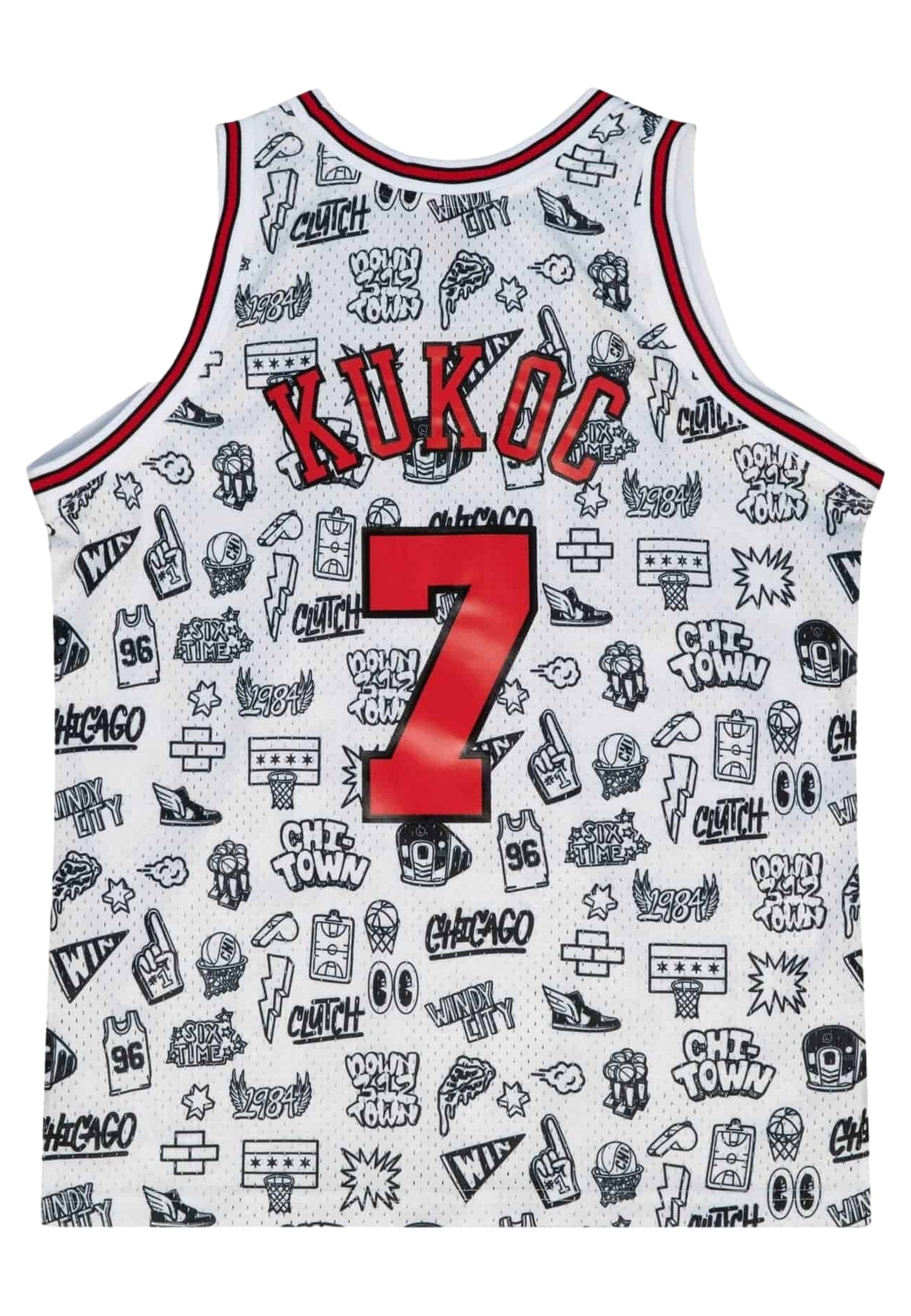 CAMISETA MITCHELL & NESS BLANCA BULLS TONY KUKOC JERSEY