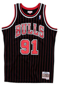 CAMISETA MITCHELL & NESS NEGRA BULLS RODMAN 91 ESTAMPADO
